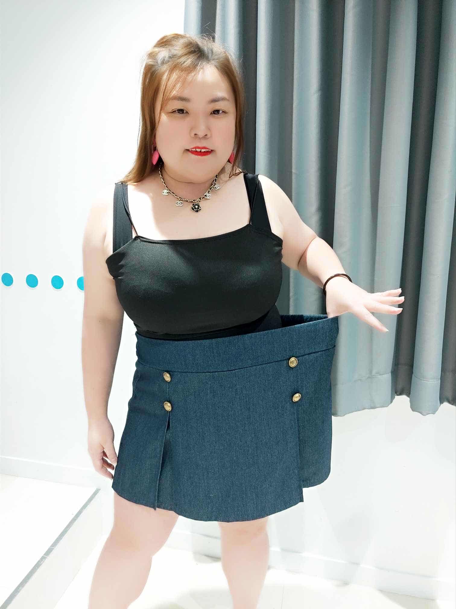 DSD05 金排扣前裙后裤设计裤裙