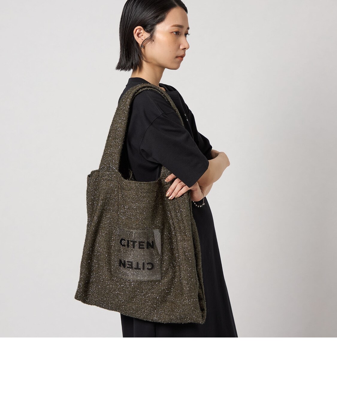 日本直送CITEN Sparkling Clear Logo Tote Bag