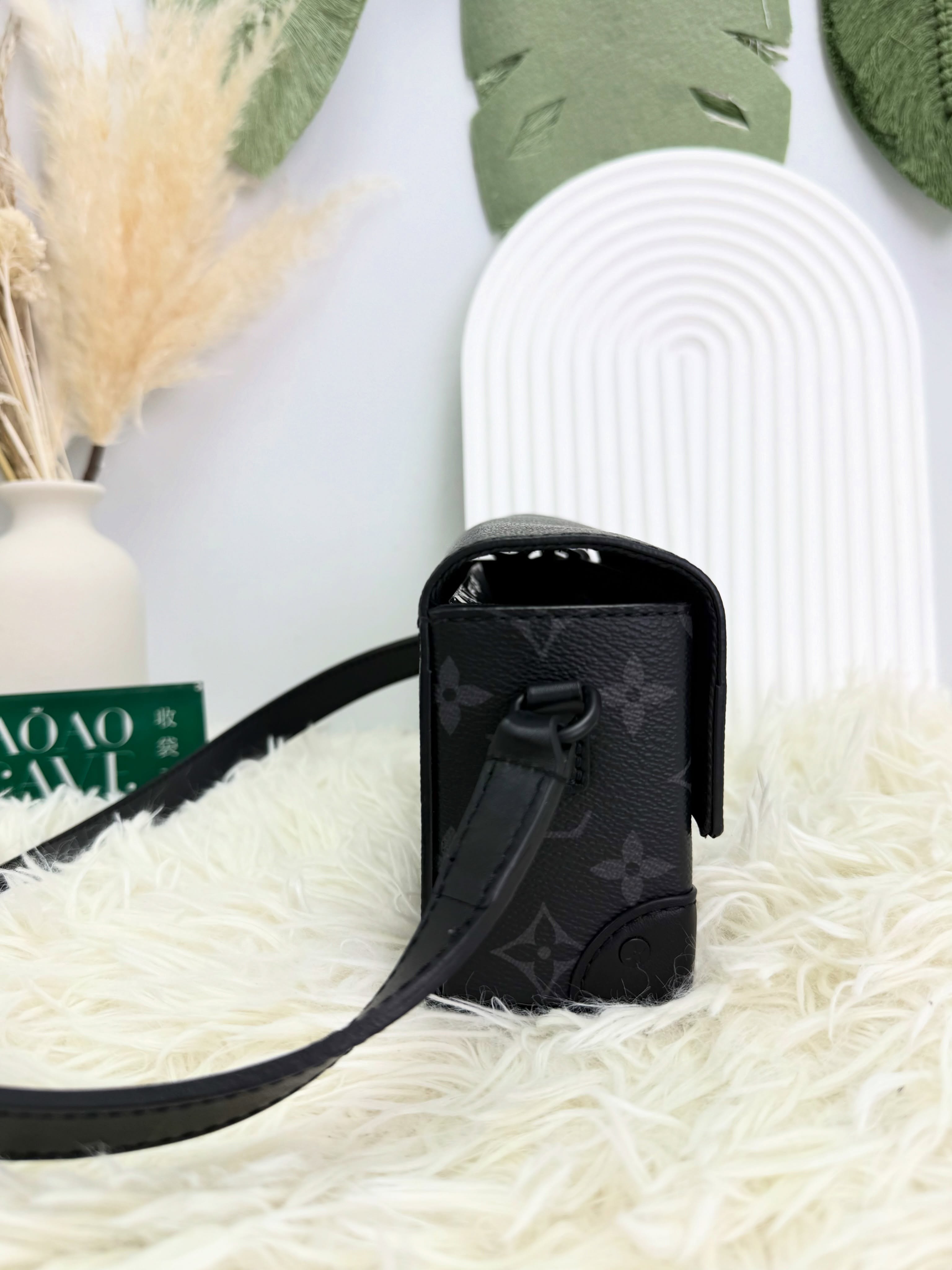 LV🛍️PRE OWNED 👜黑色老花 Steamer 晶片款 單肩斜肩包🖤