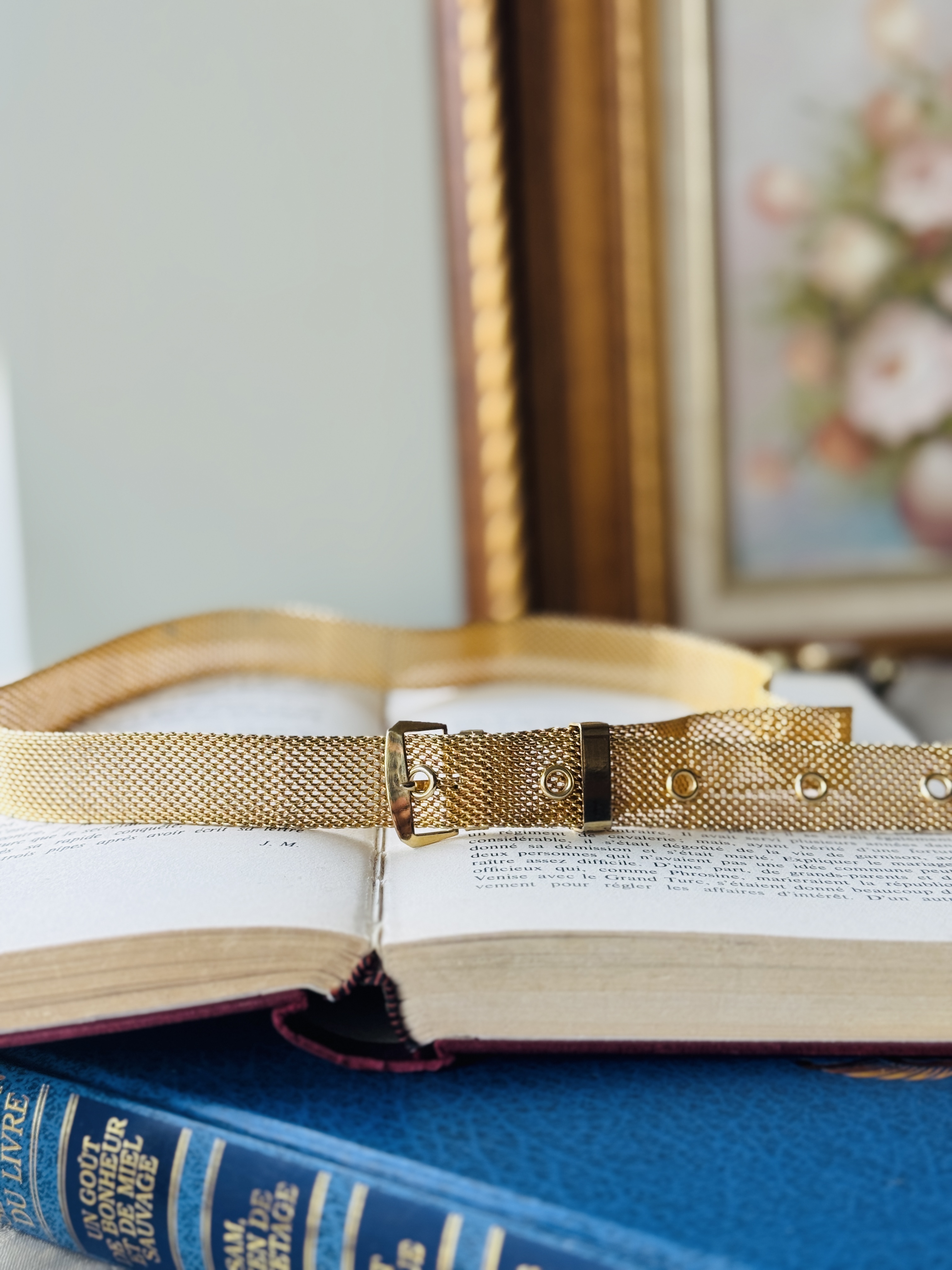 Vintage Golden Mesh Belt Size S - 22-27.5"(MT2413)