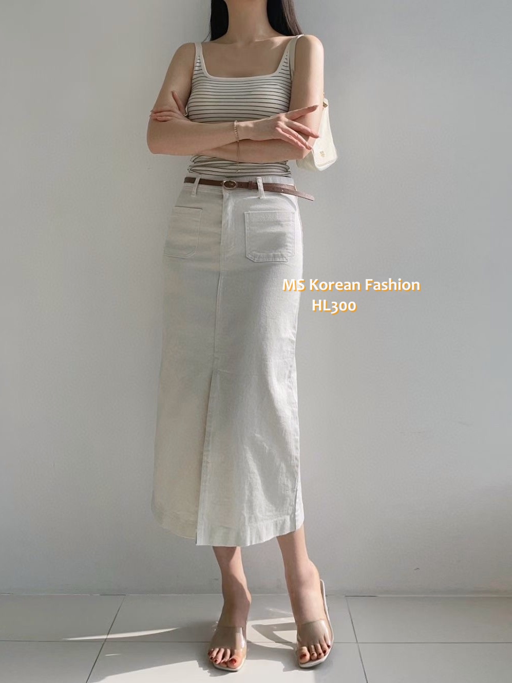 HL300 韓國🌼Howluk春版前兩袋開叉半裙