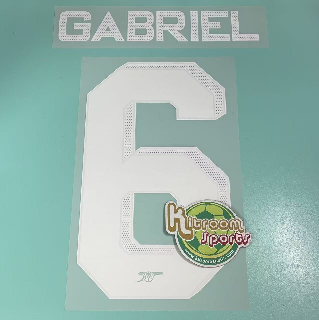 2023-24 Arsenal 3RD UCL Nameset #6 GABRIEL