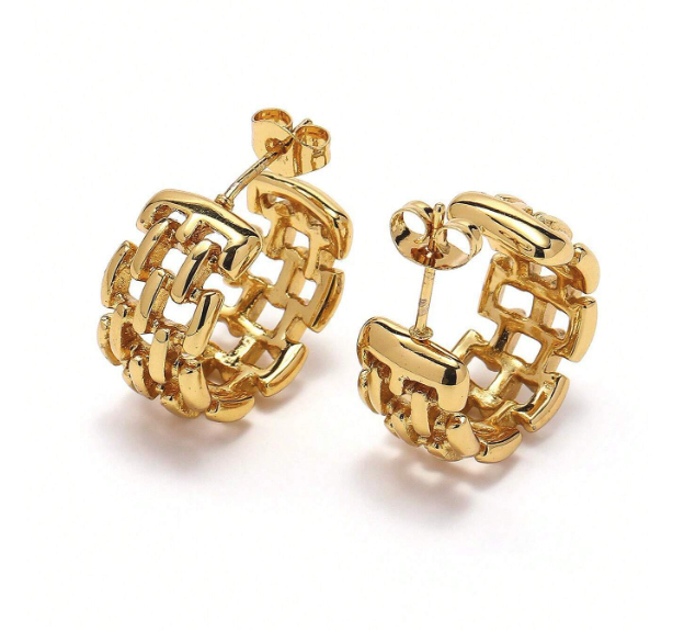 Gilded Chainlink Hoops