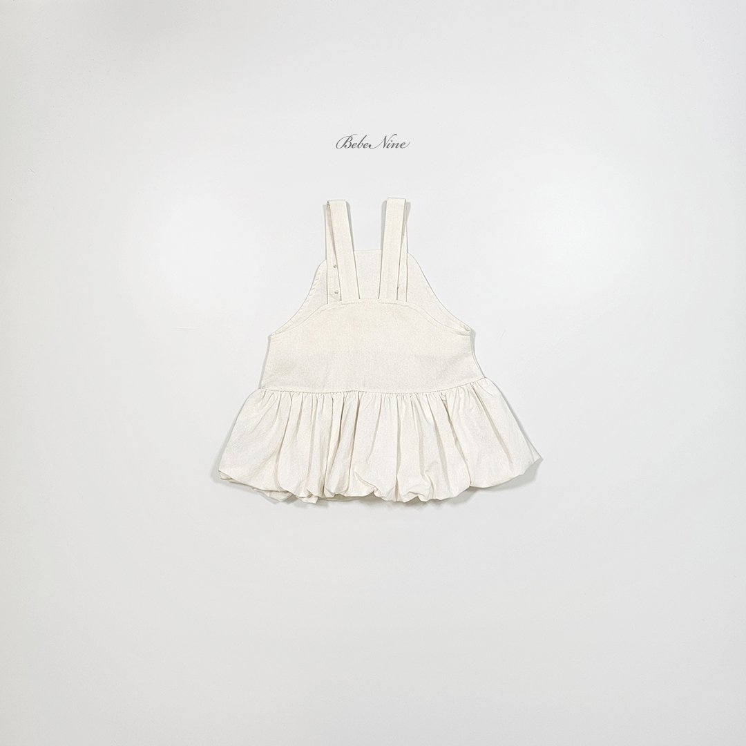 ☀️預訂 韓國直送☀️🇰🇷Bebenine三色泡泡下擺口袋純棉吊帶連身裙