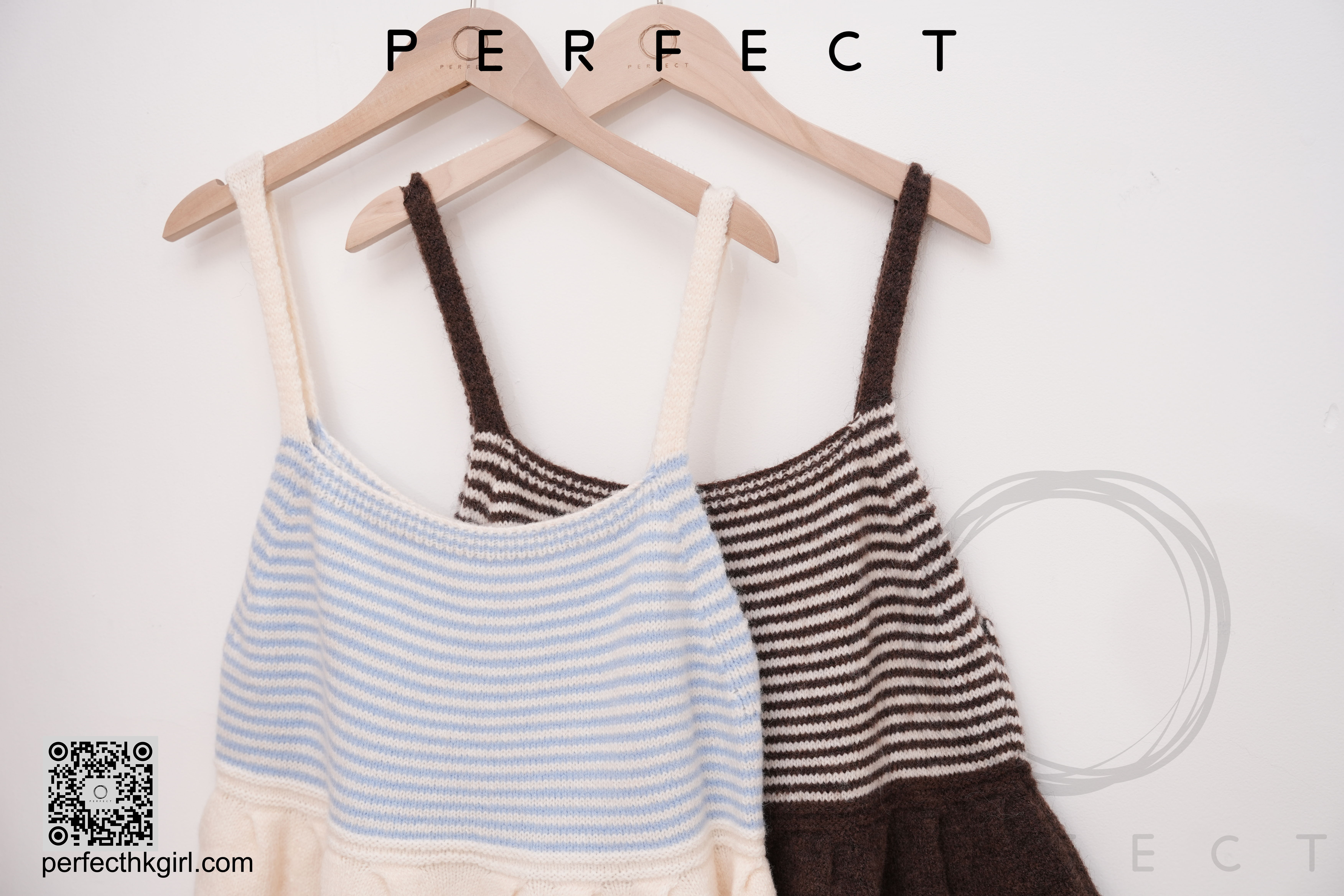 T0041_針織吊帶文青間條背心外搭（大地啡色）