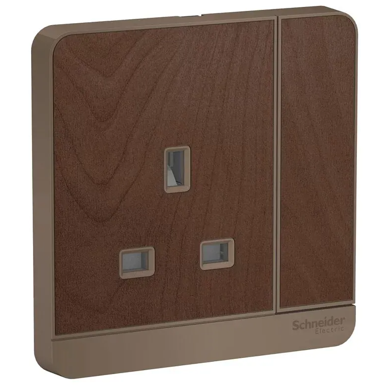 Schneider 施耐德 奐尚 13A 單位連保護門有掣插座 E8315_WG_C5