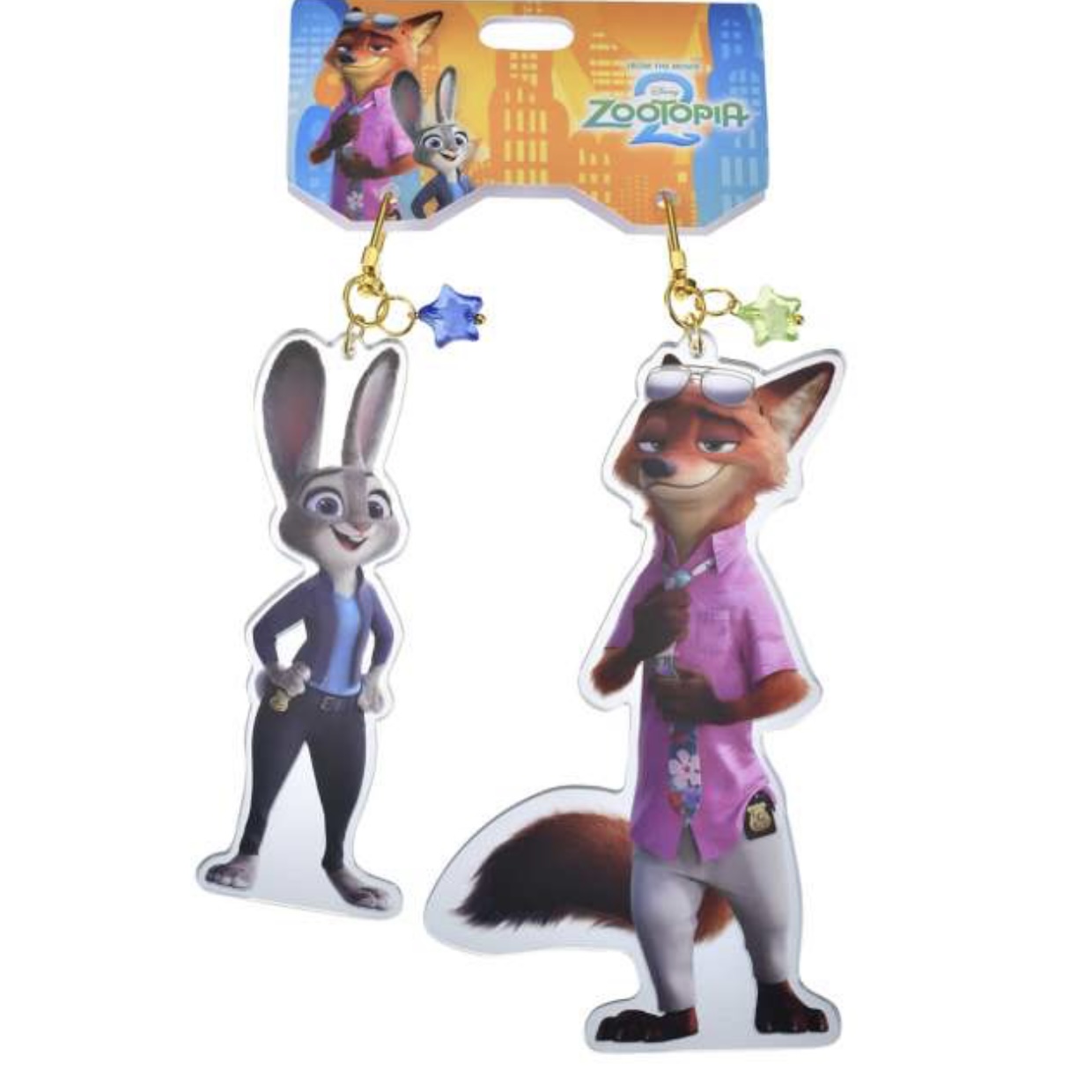 Disney Zootopia 2 Nick Wilde & Judy Hopps Keychain Pair