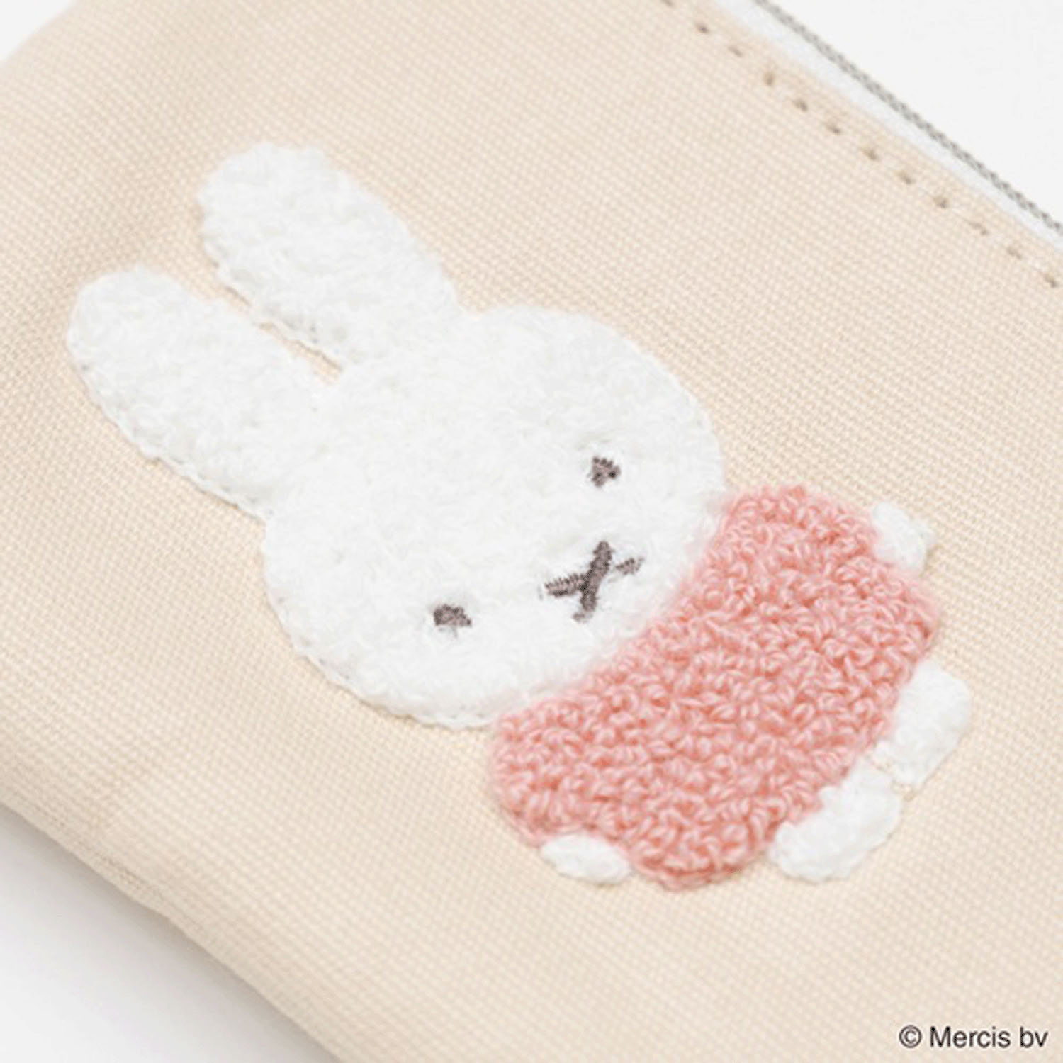 Miffy - 刺繡卡套零錢包 (杏色款)