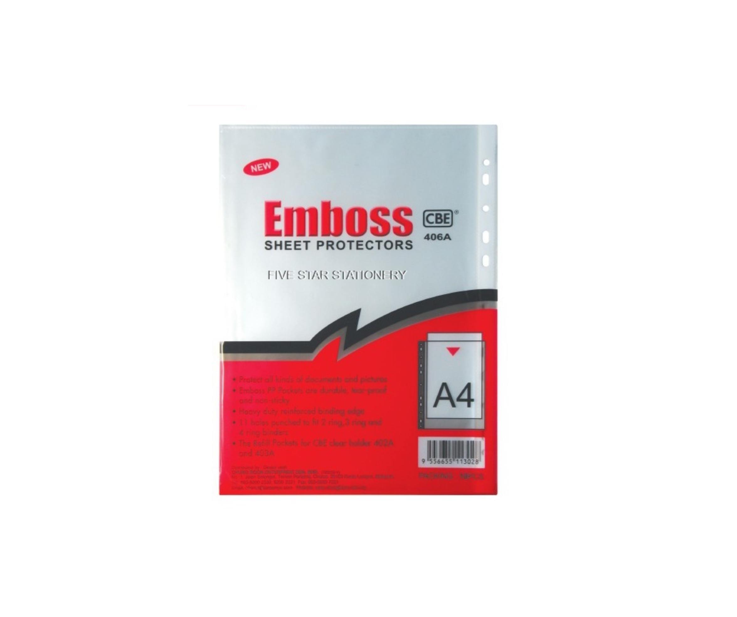 CBE Sheet Protector Emboss 406A