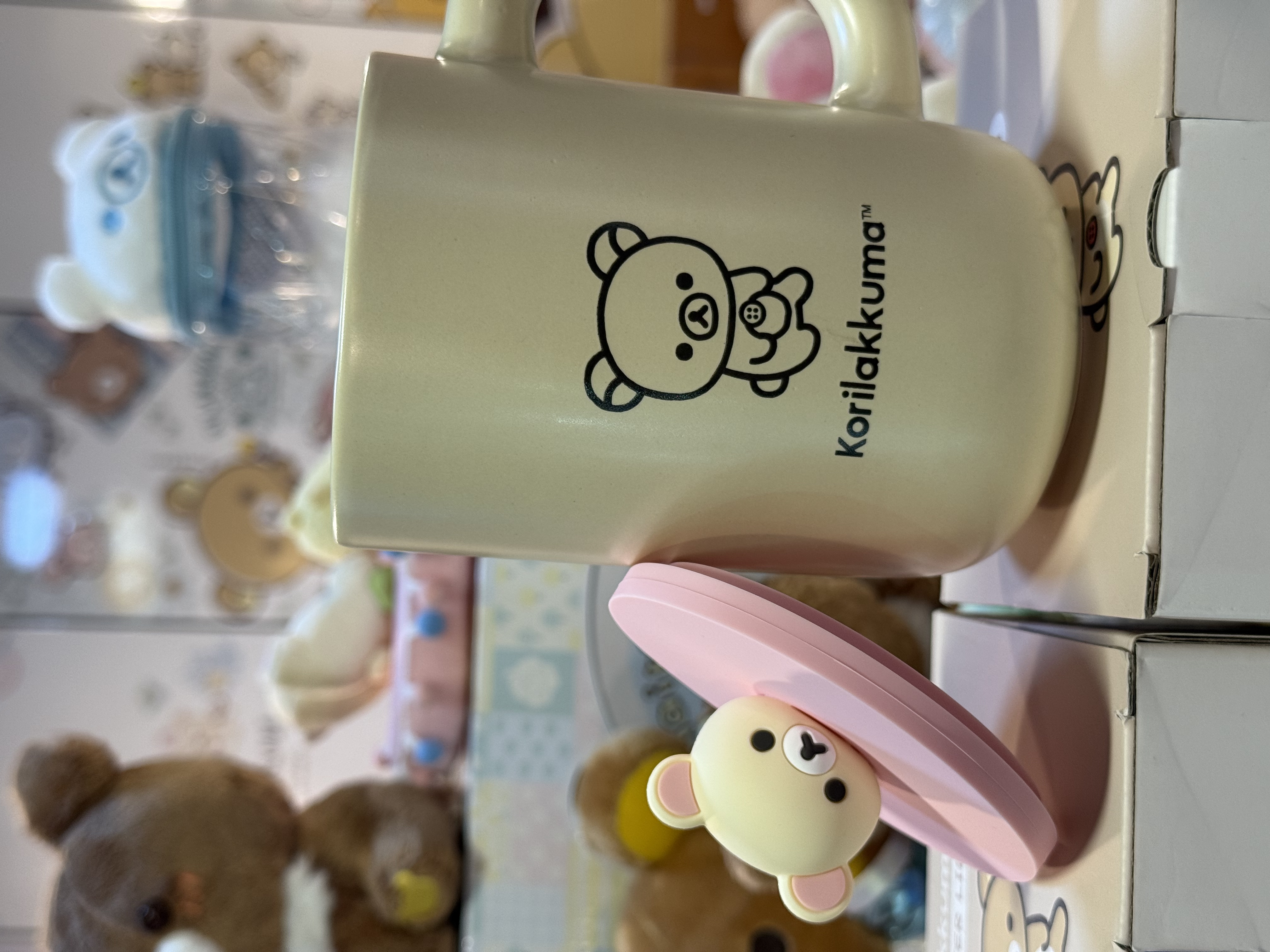 《現貨》全新韓國限定 Rilakkuma連蓋陶瓷杯