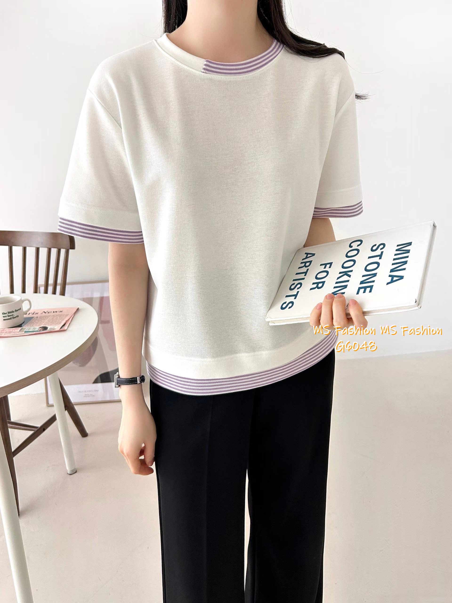 G6048 韓國🇰🇷拼邊子邊top