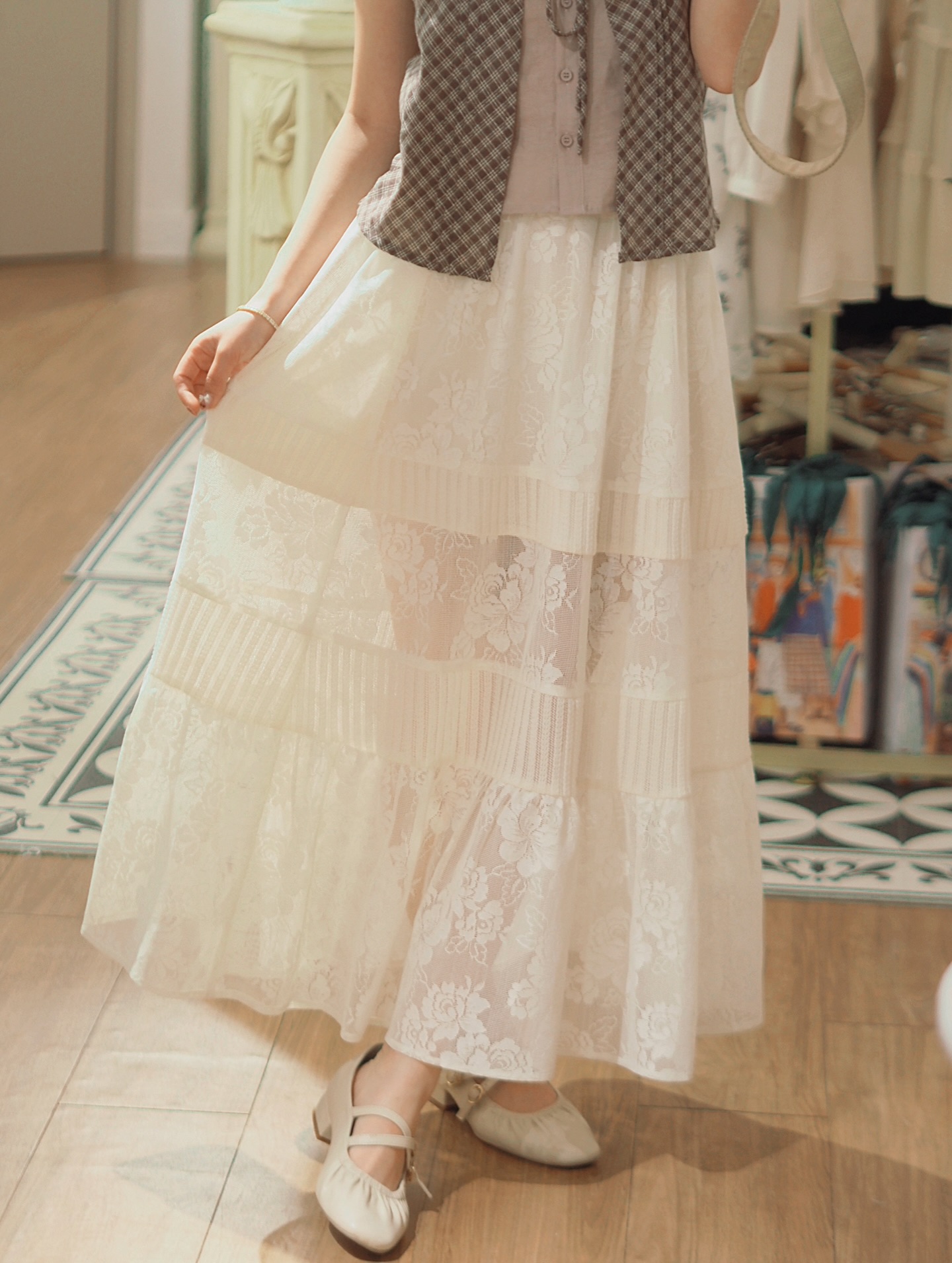 暗花蛋糕半截裙