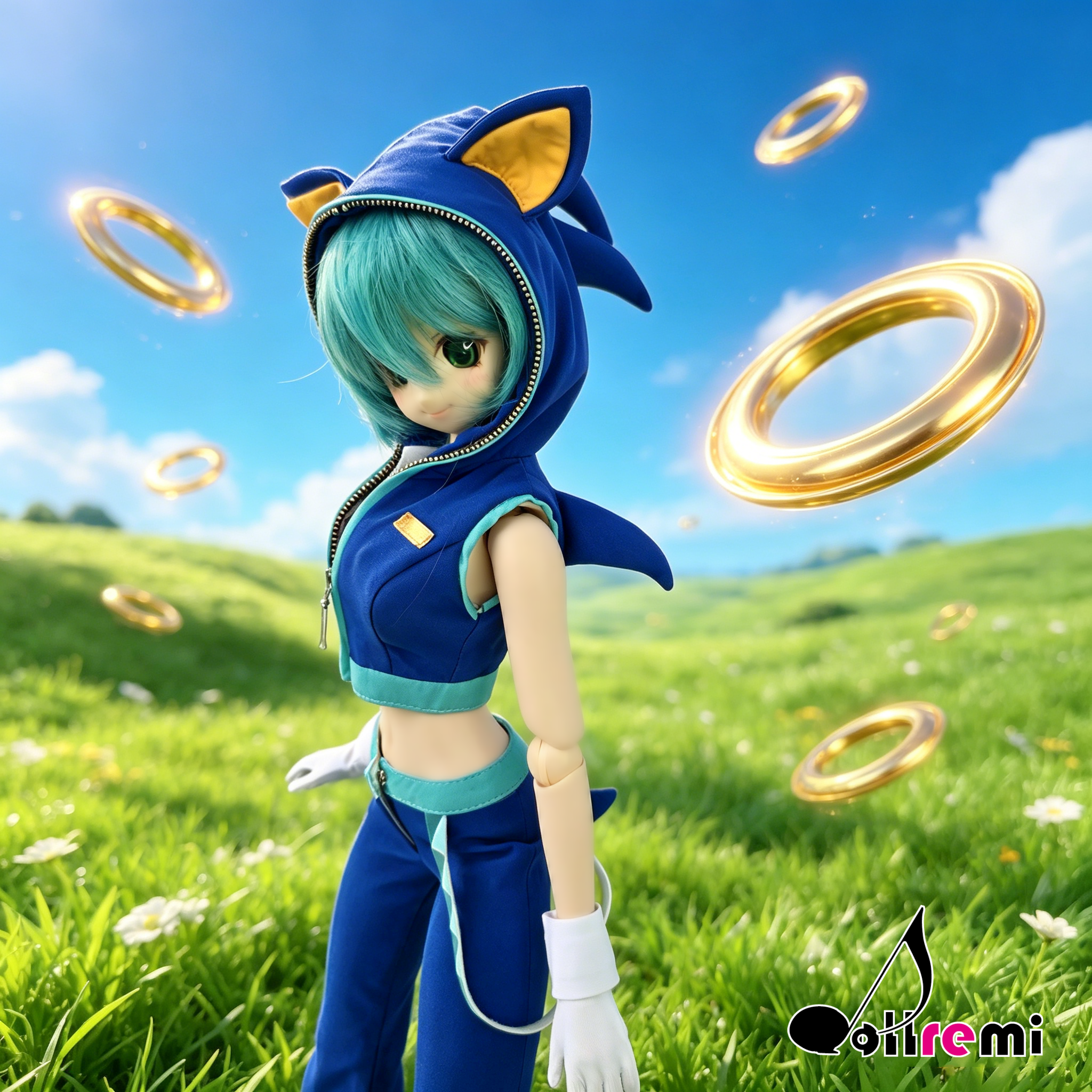 【dollremi】(DD0925) COS Hatsune Miku Project DIVA Arcade - Sonic Style 初音未來 - 歌姬計劃 街機版