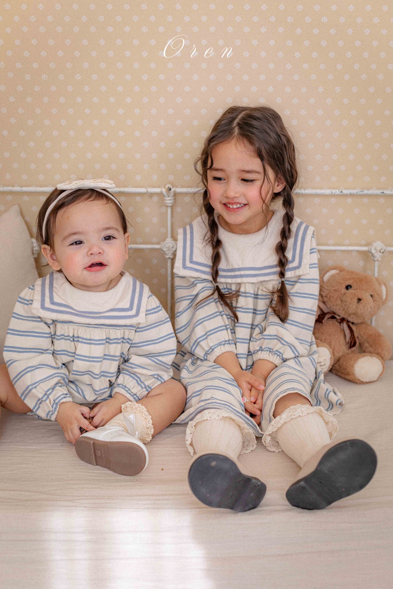 橫間水手風 Jumpsuit / 連身裙 / 套裝 