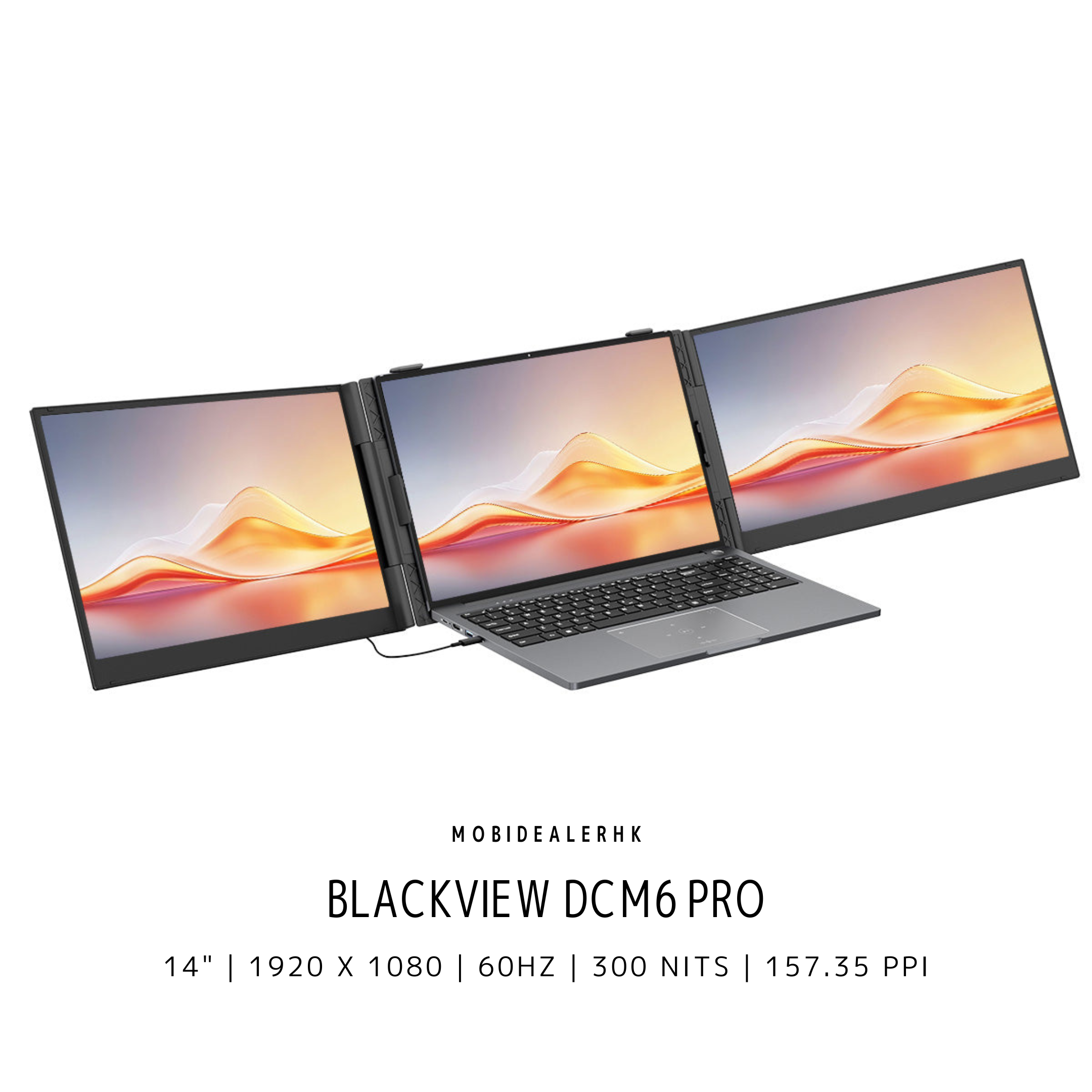 Blackview DCM6 Pro | 便攜式螢幕 | 14" | 1920 x 1080 | 60Hz | 300 Nits | 157.35 PPI