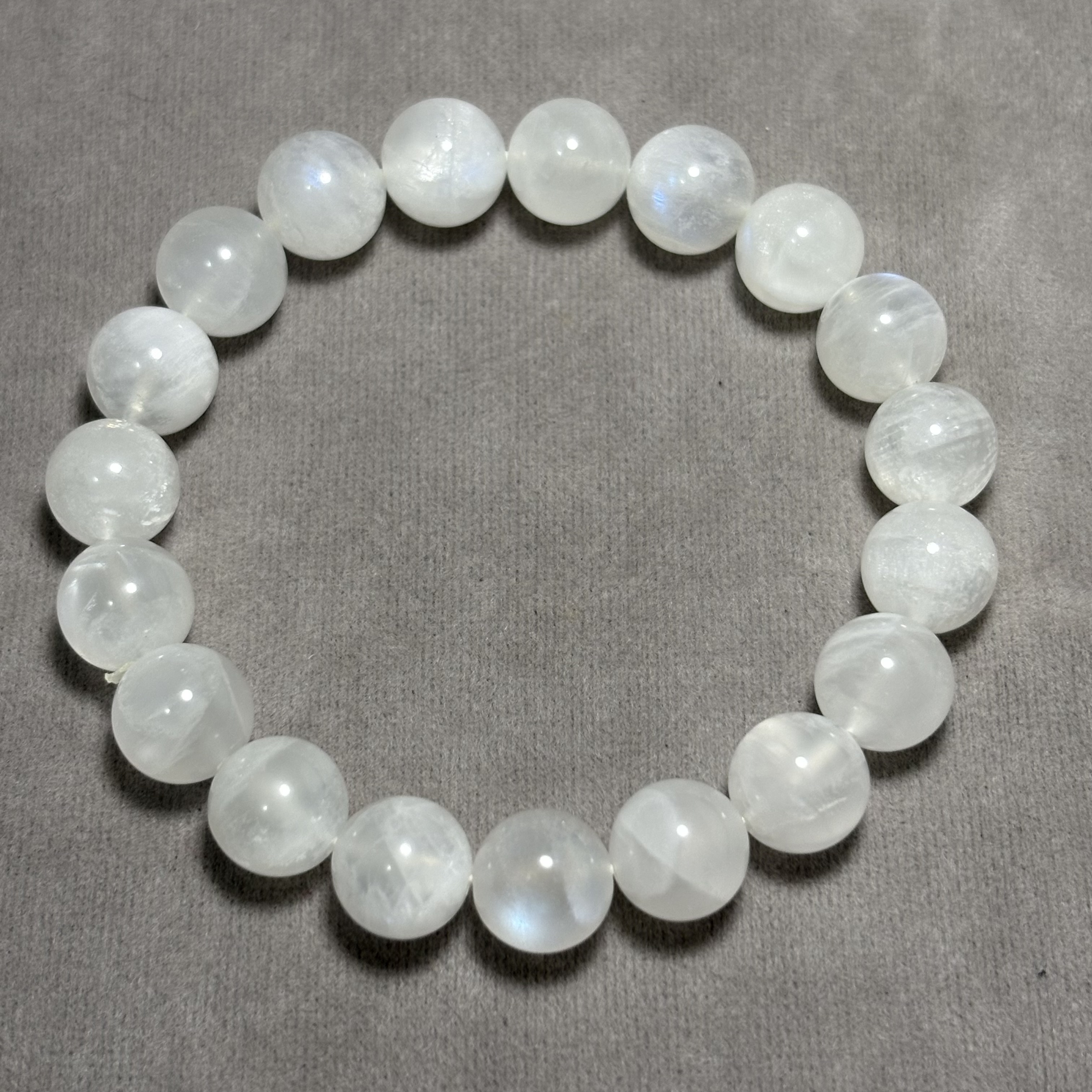 10mm月亮石 晶石 手鏈No.0584