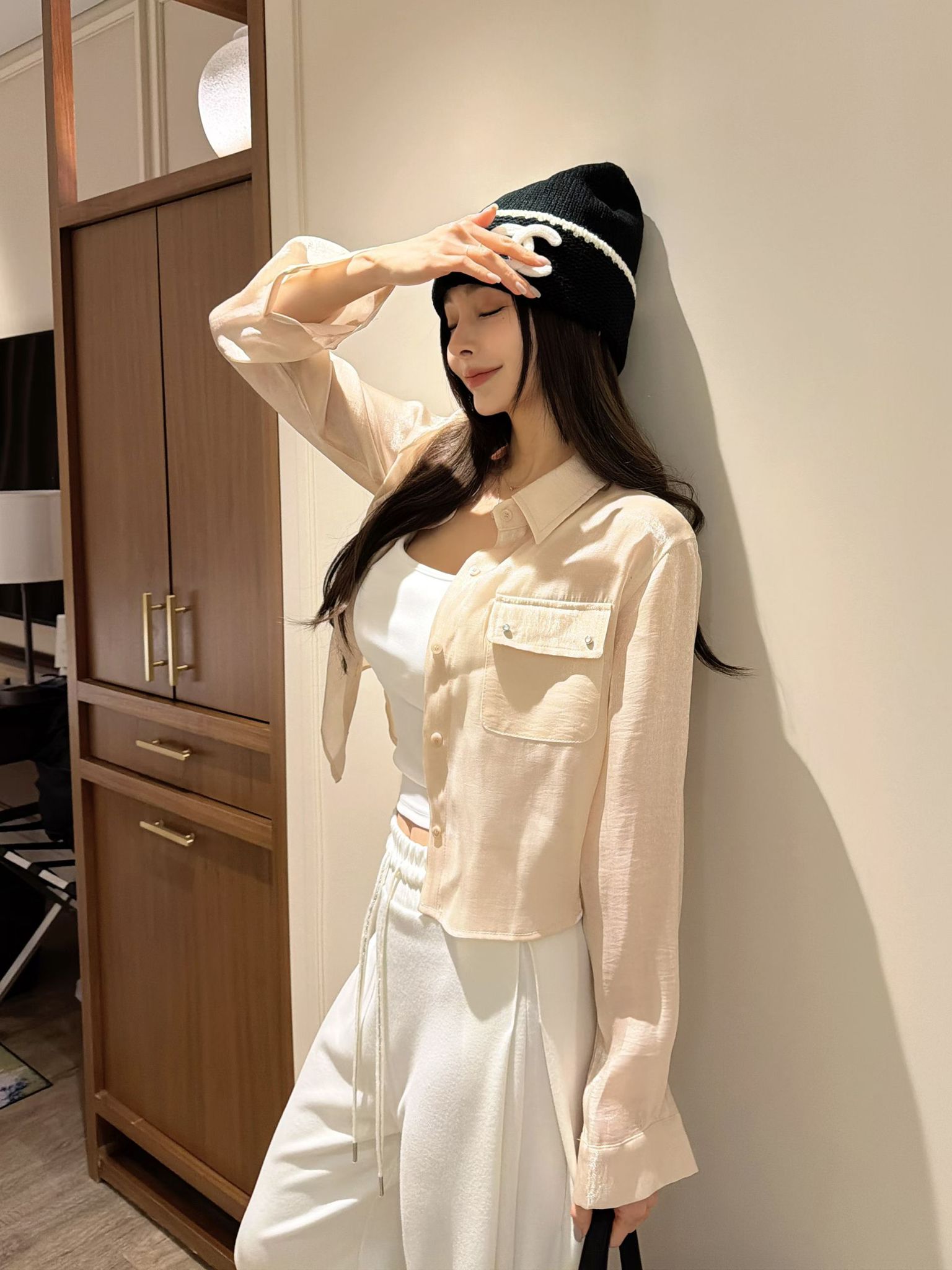 ♥︎人魚珠光微透Overshirt