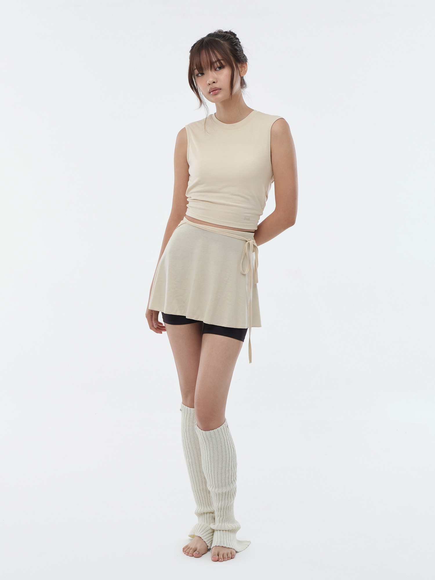 預購_Flared Cover-up Wrap Skirt by Conch