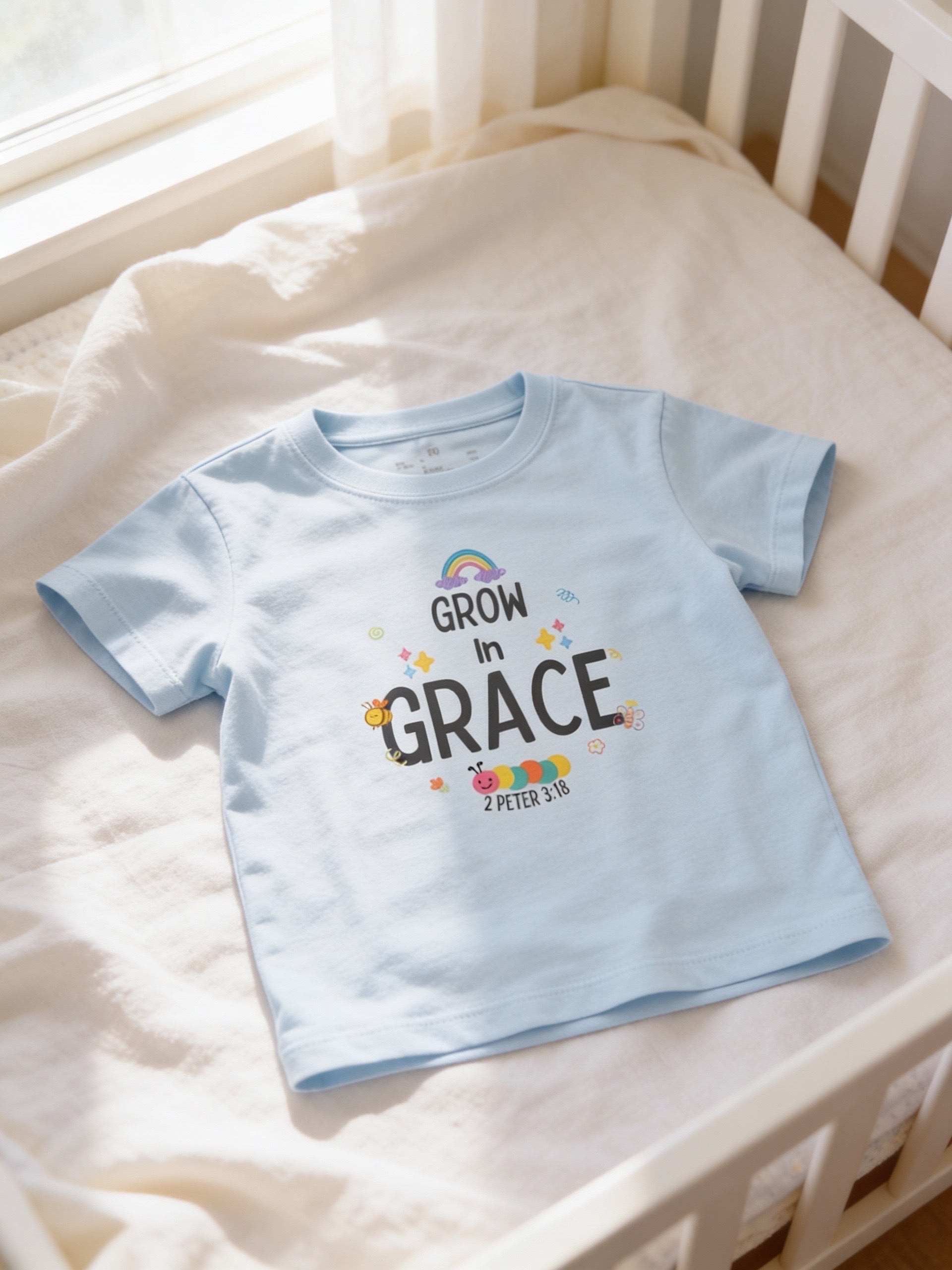 「Grow in Grace」夏日純棉短袖T恤