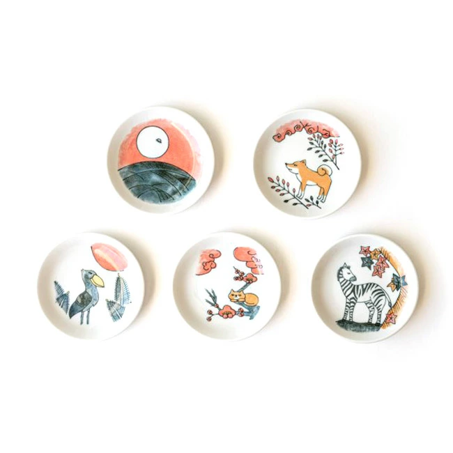 💢限時特價發售💢 🔥🔥【日本製《花札豆皿》美濃燒陶瓷小碟】