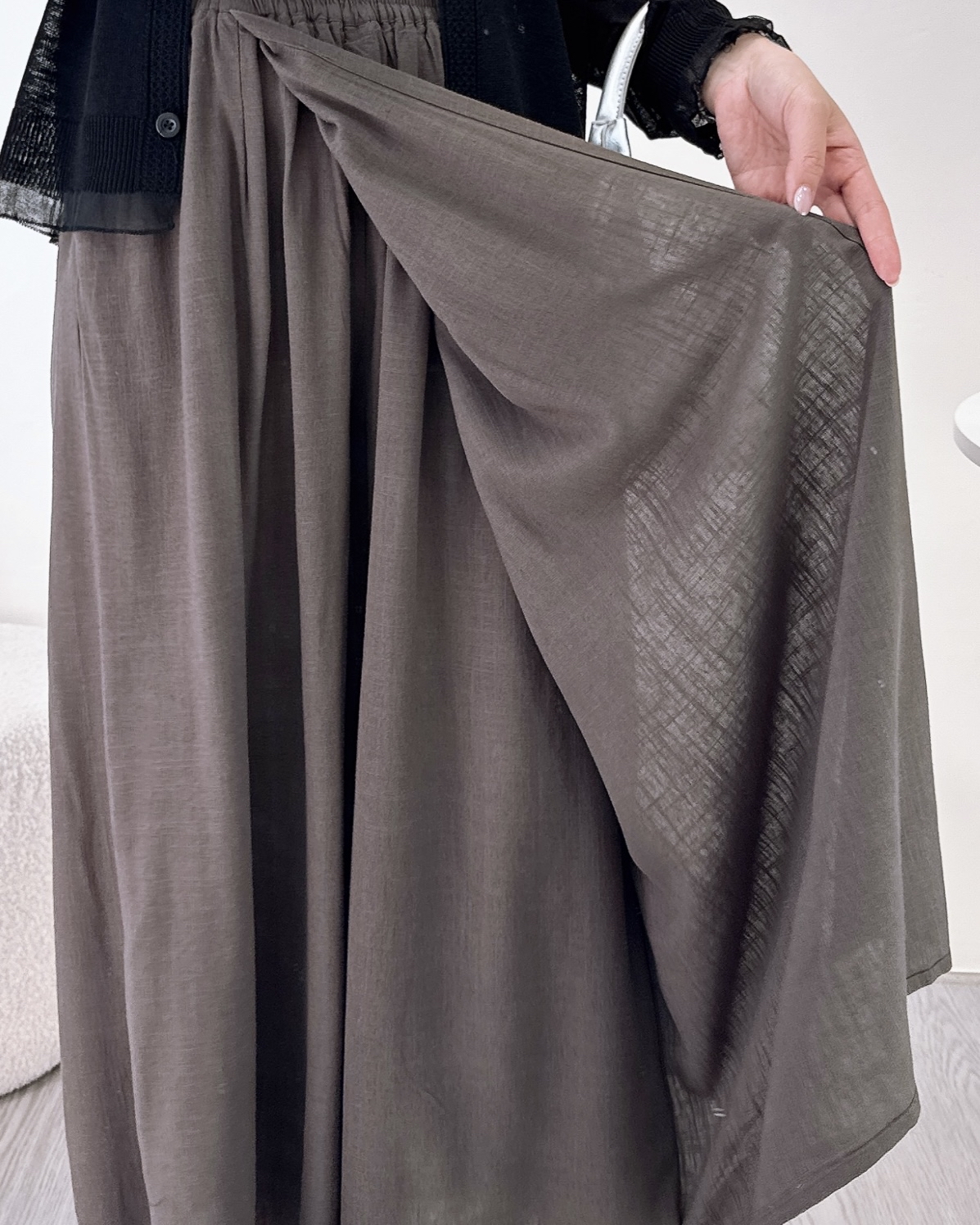 高質柔軟透氣麻棉裙褲 3色