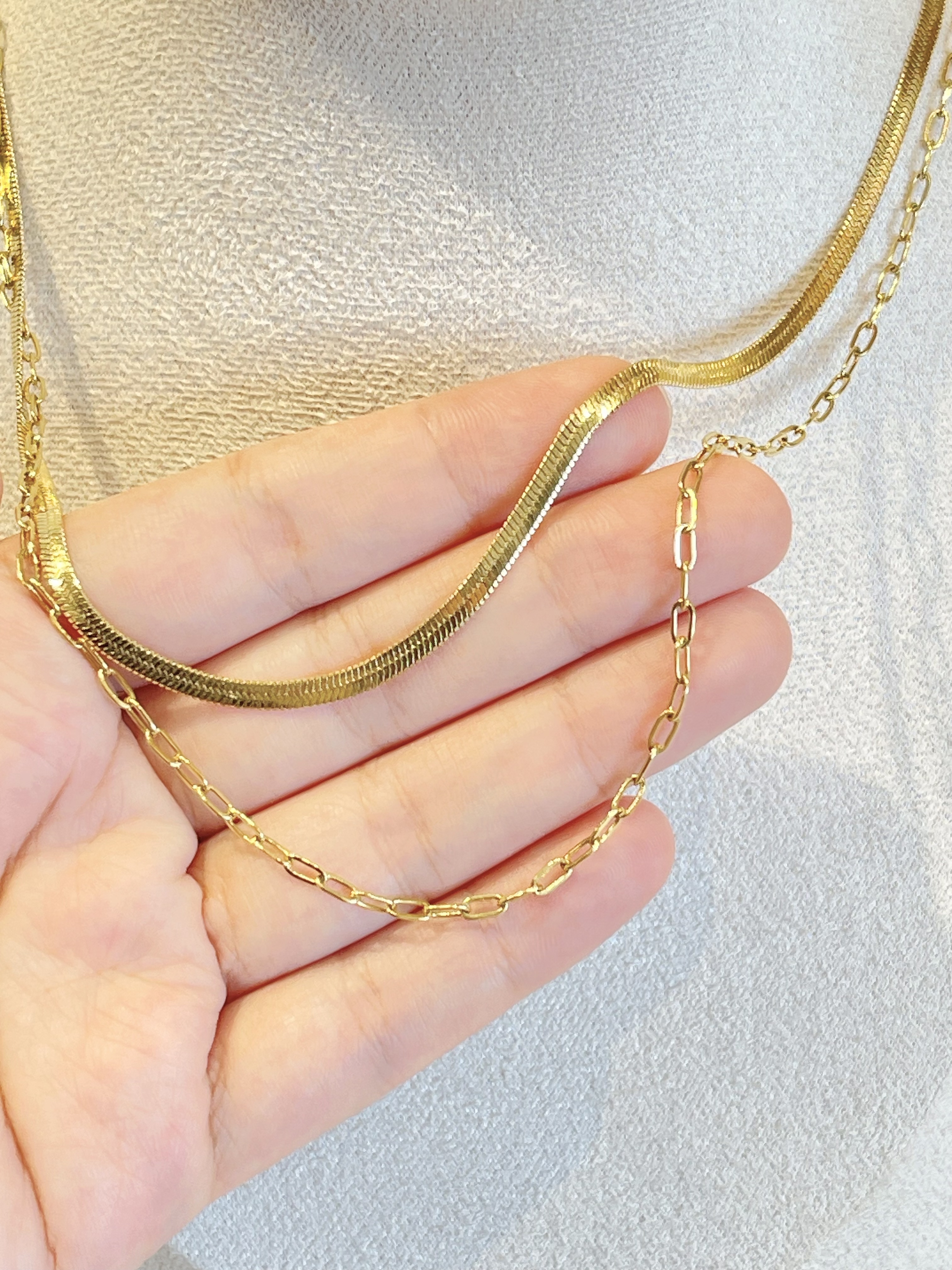 欧美风双链设计钛钢项链