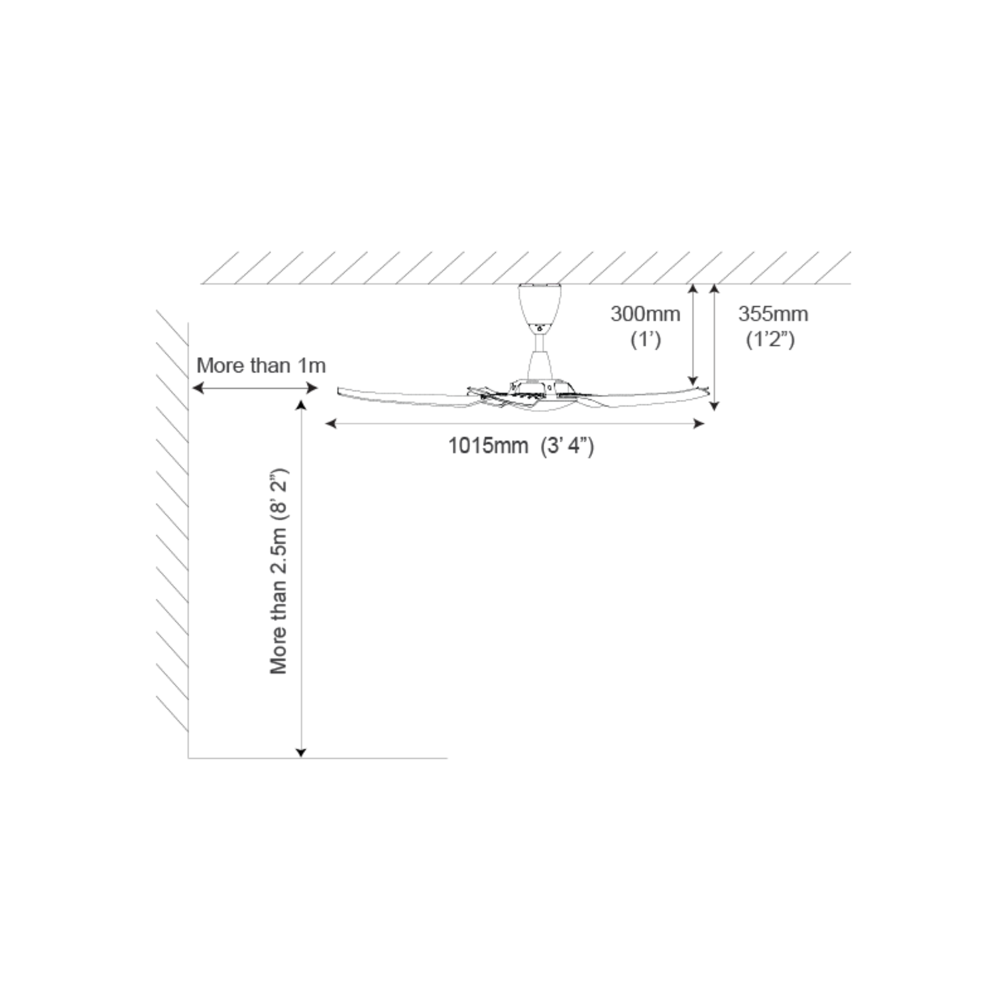 Alpha 40" Iriz DC Motor ABS Ceiling Fan (IRIZ-5B)