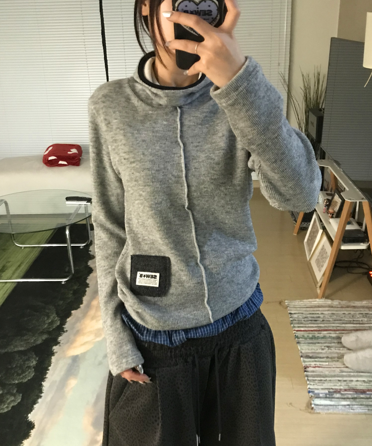 🇰🇷訂購｜SEW-B  25FW｜Balaclava Hoodie (Semi-Crop) 