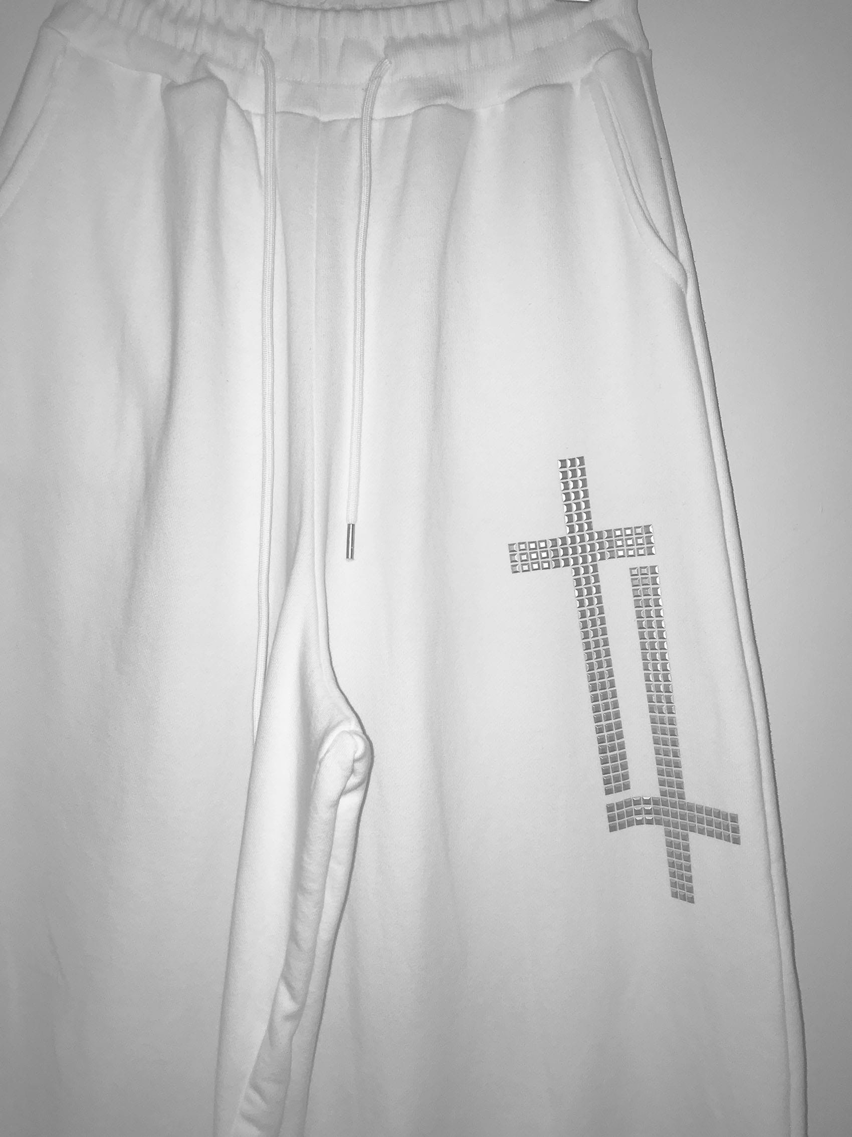 Cross Studded Cuffed Sweatpants