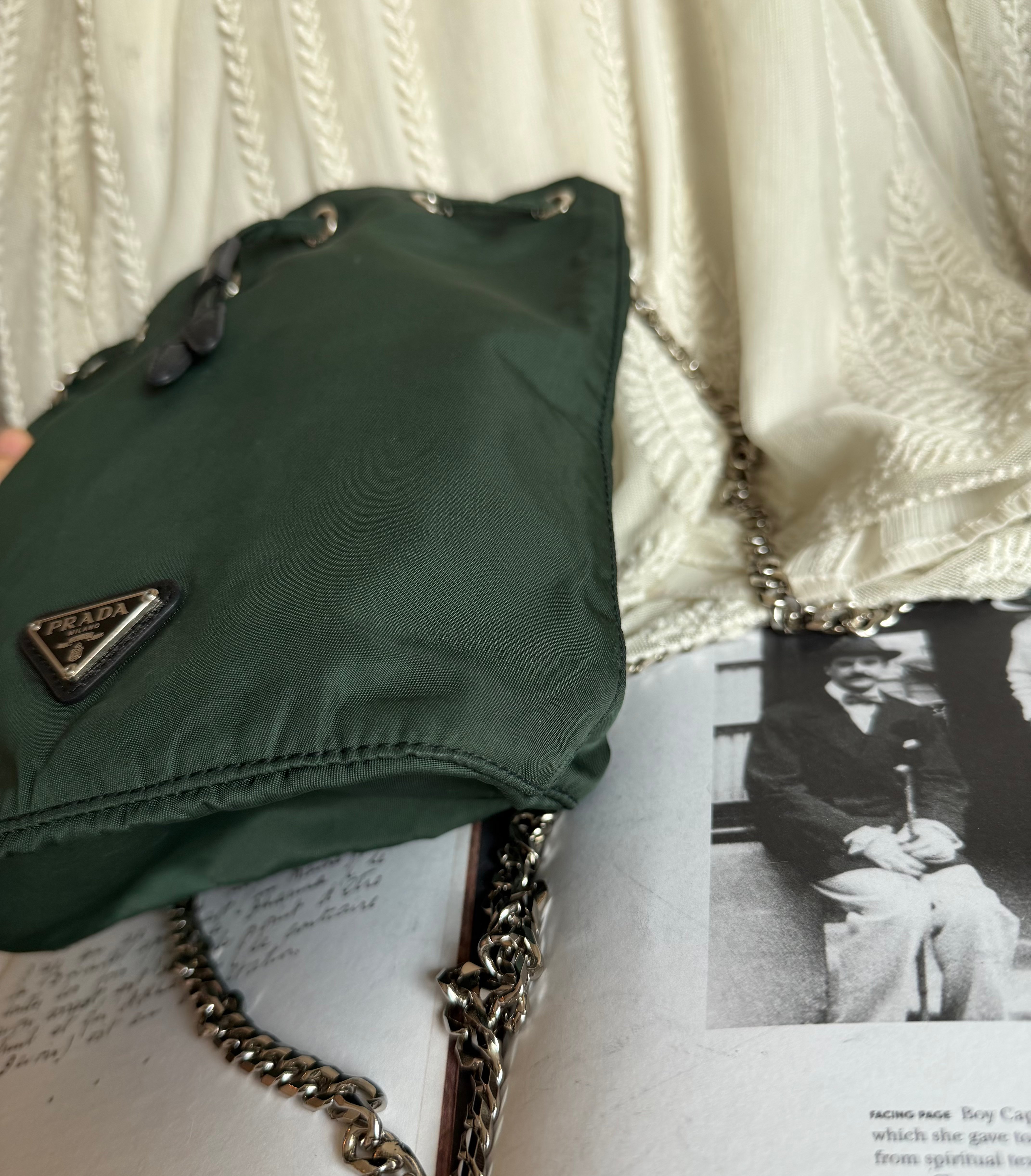 Prada green Bucket bag