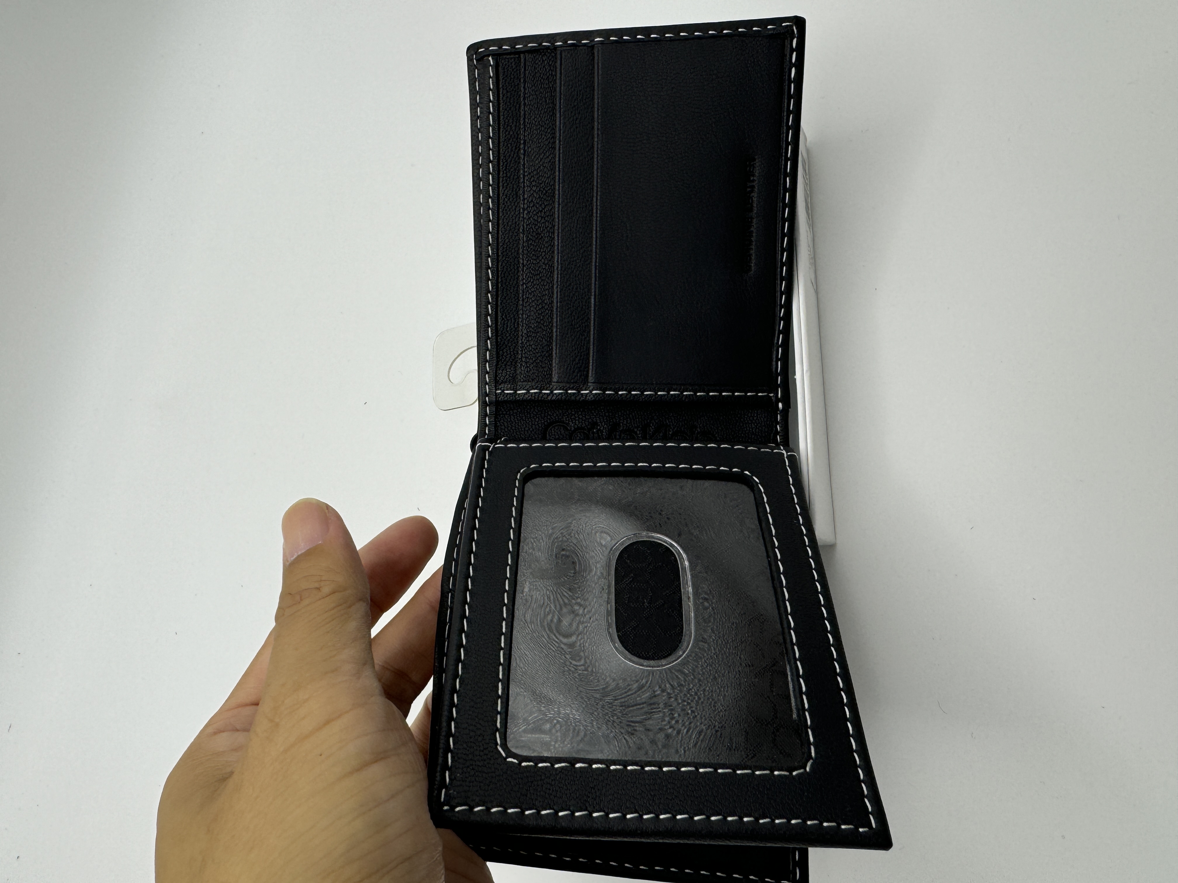 Calvin Klein 黑色皮銀包 (香港現貨) - CK2255