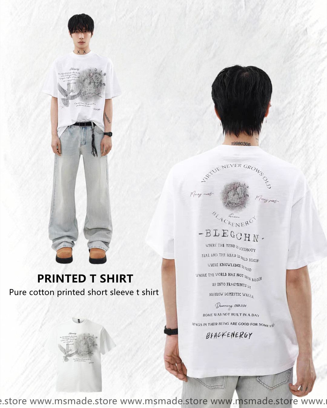 M25 美式印花短袖t恤