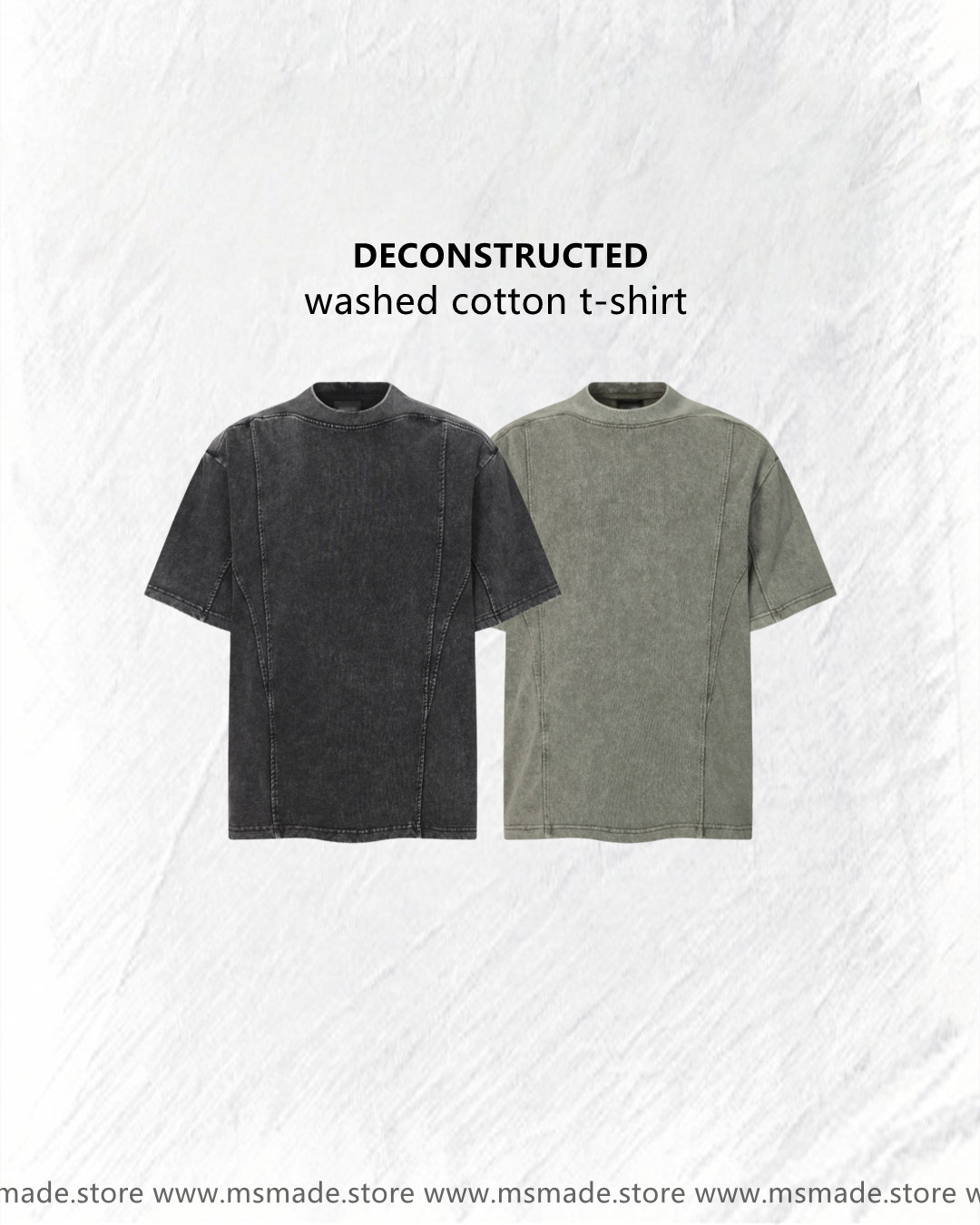 M7356洗水純棉解構短袖tee