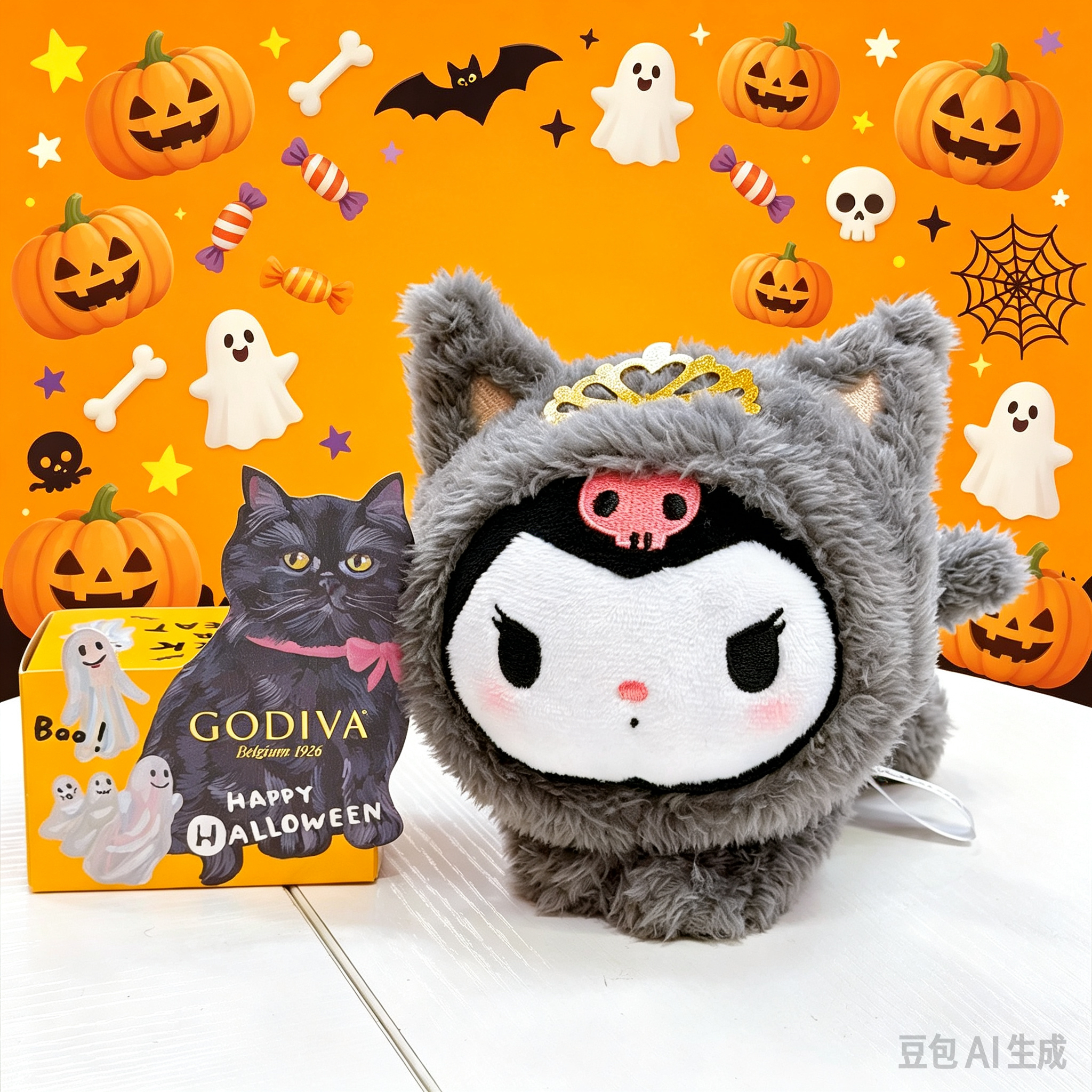日本直送日本版萬聖節系列限定Godiva朱古力 Kurumi公仔掛飾