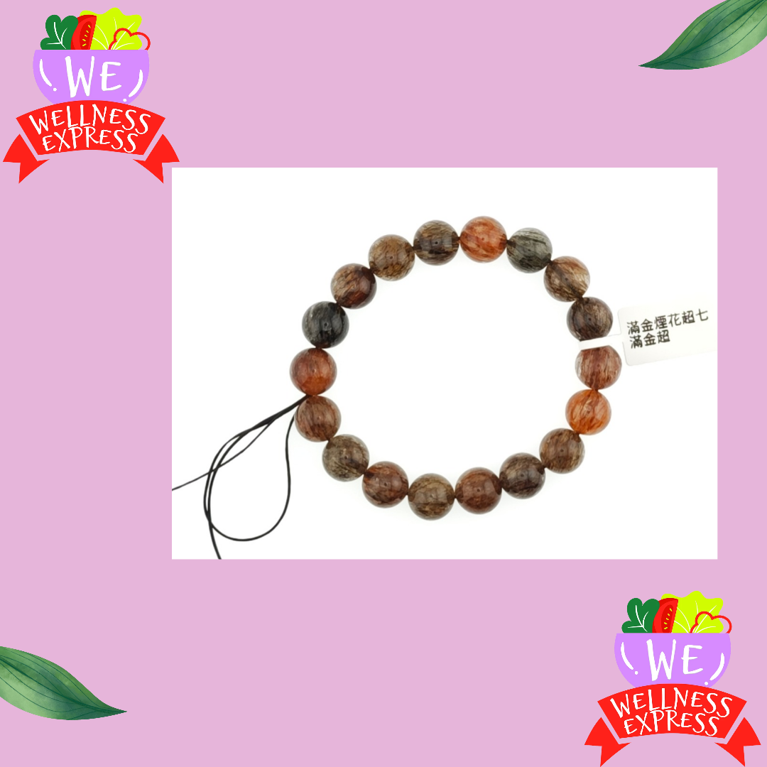 滿金煙花超七手鏈11.5mm/Full Golden Super Seven Crystal Bracelet 11.5mm #WE10