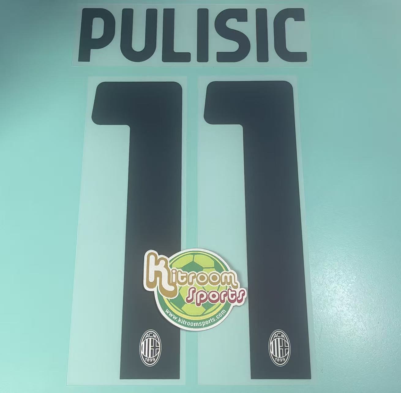 2023-24 Milan x Pleasures kit White Nameset #11 PULISIC