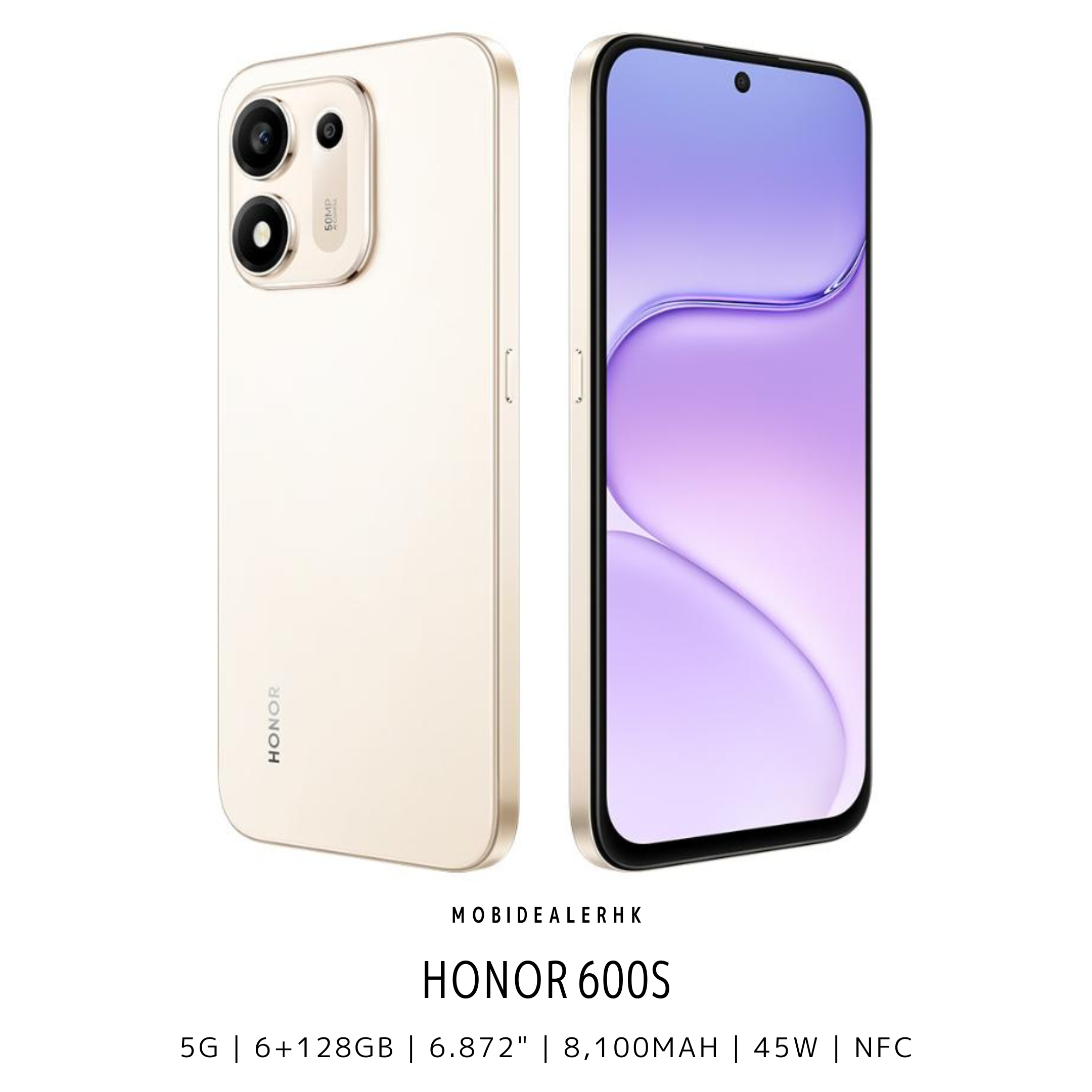 Honor 600S | 榮耀 600S | 5G | 智能手機 | 8100mAh超大電量 | IP68/69防水 | 45W快充 | 6.872" 大屏幕