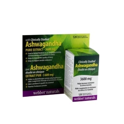 加拿大🇨🇦直送✈️🇭🇰 🔥COSTCO 本週特價🔥  Webber Naturals Ashwagandha 南非醉茄 3600mg* (120 粒素食膠囊) 