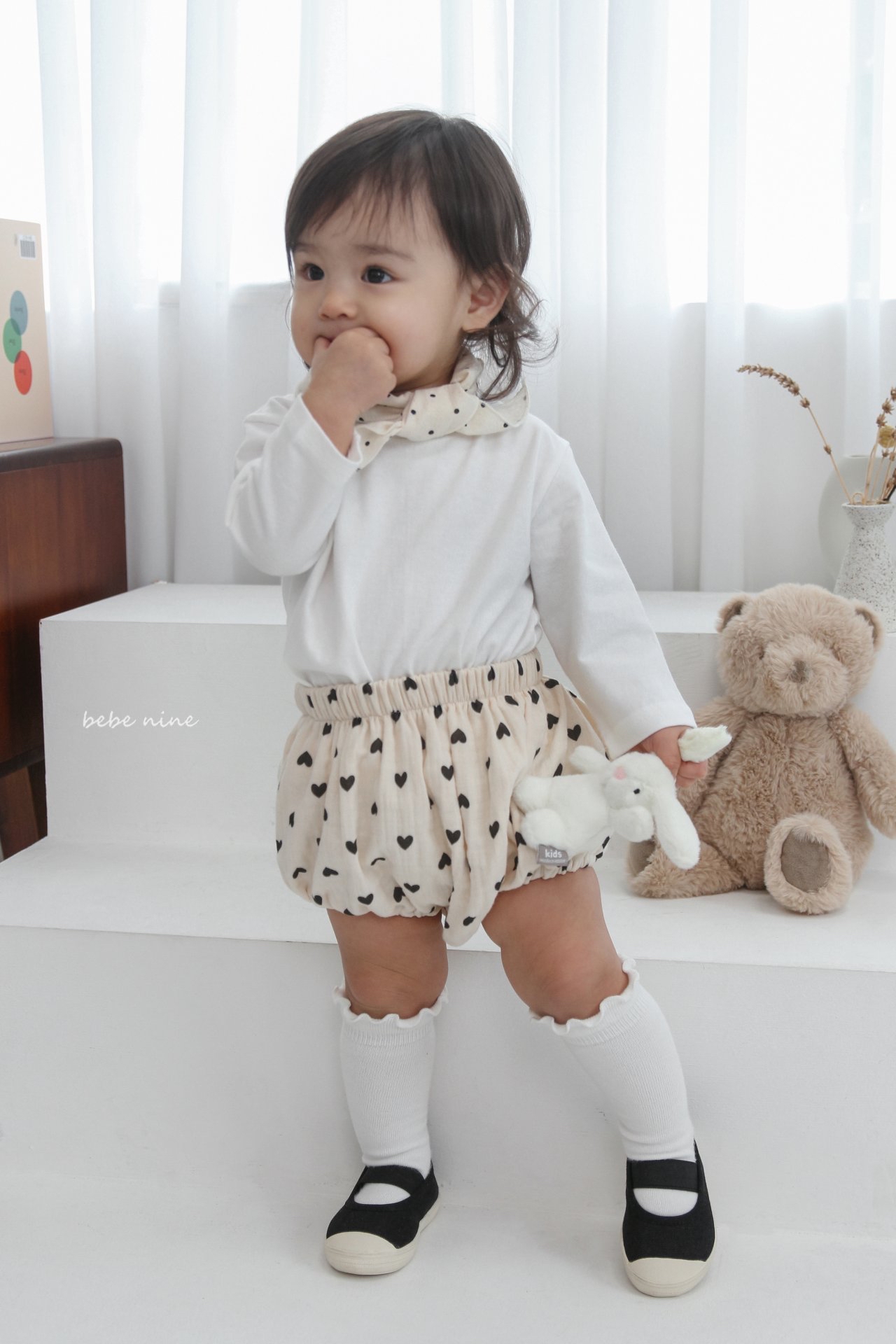 🌸預訂 韓國直送🌸🇰🇷Bebenine三色愛心碎花波點棉紗燈籠褲