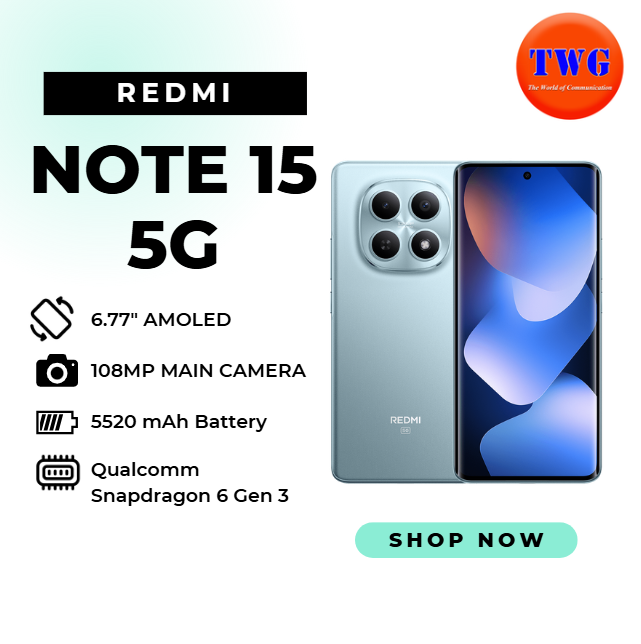 Redmi note 15 5G (6+128GB)/ (8+256GB) 100% ORIGINAL MALAYSIA