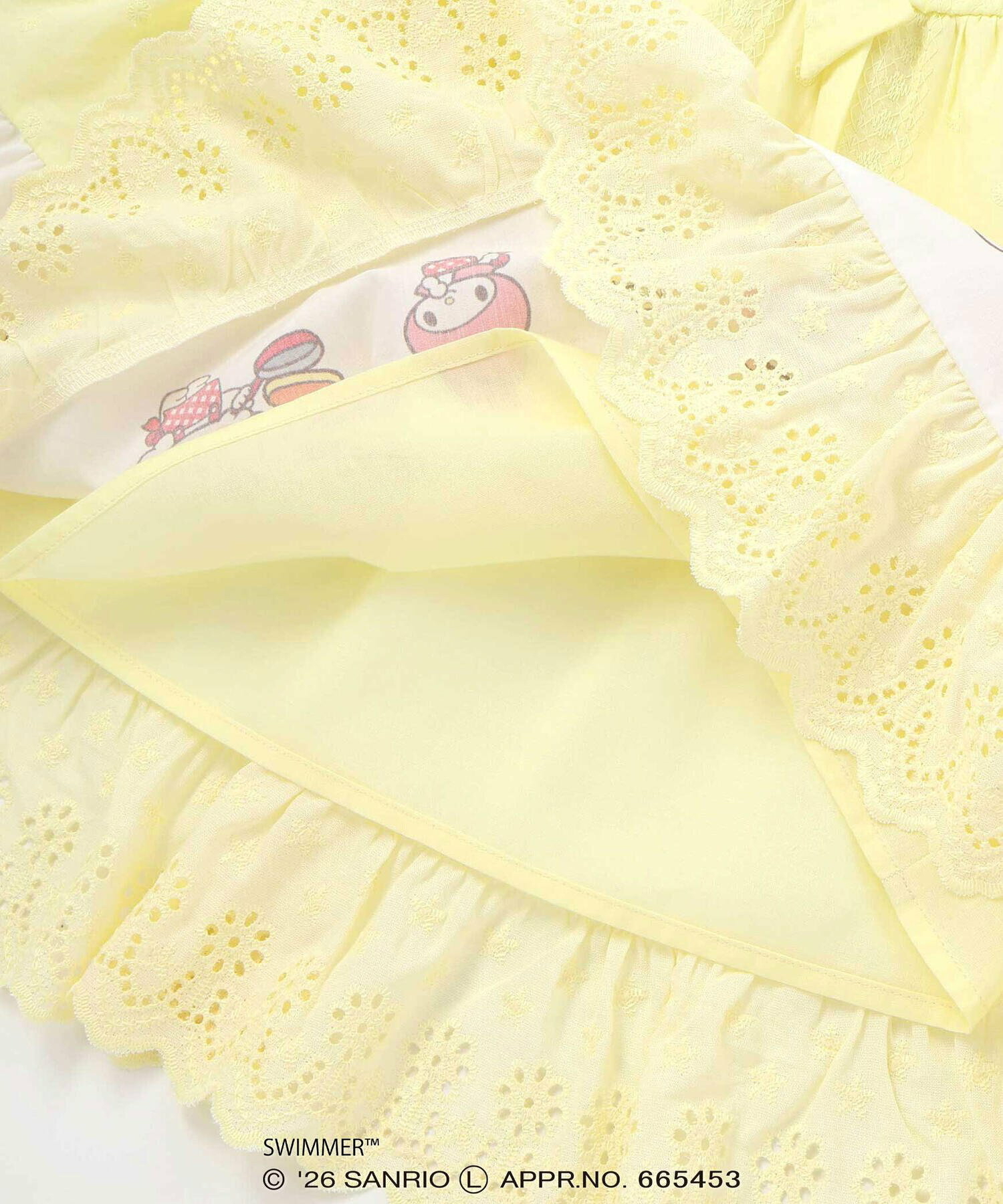 🇯🇵預訂 日本直送🇯🇵Slap Slip x Swimmer x Sanrio系列兩色人物印花蝴蝶結蕾絲短袖連身裙