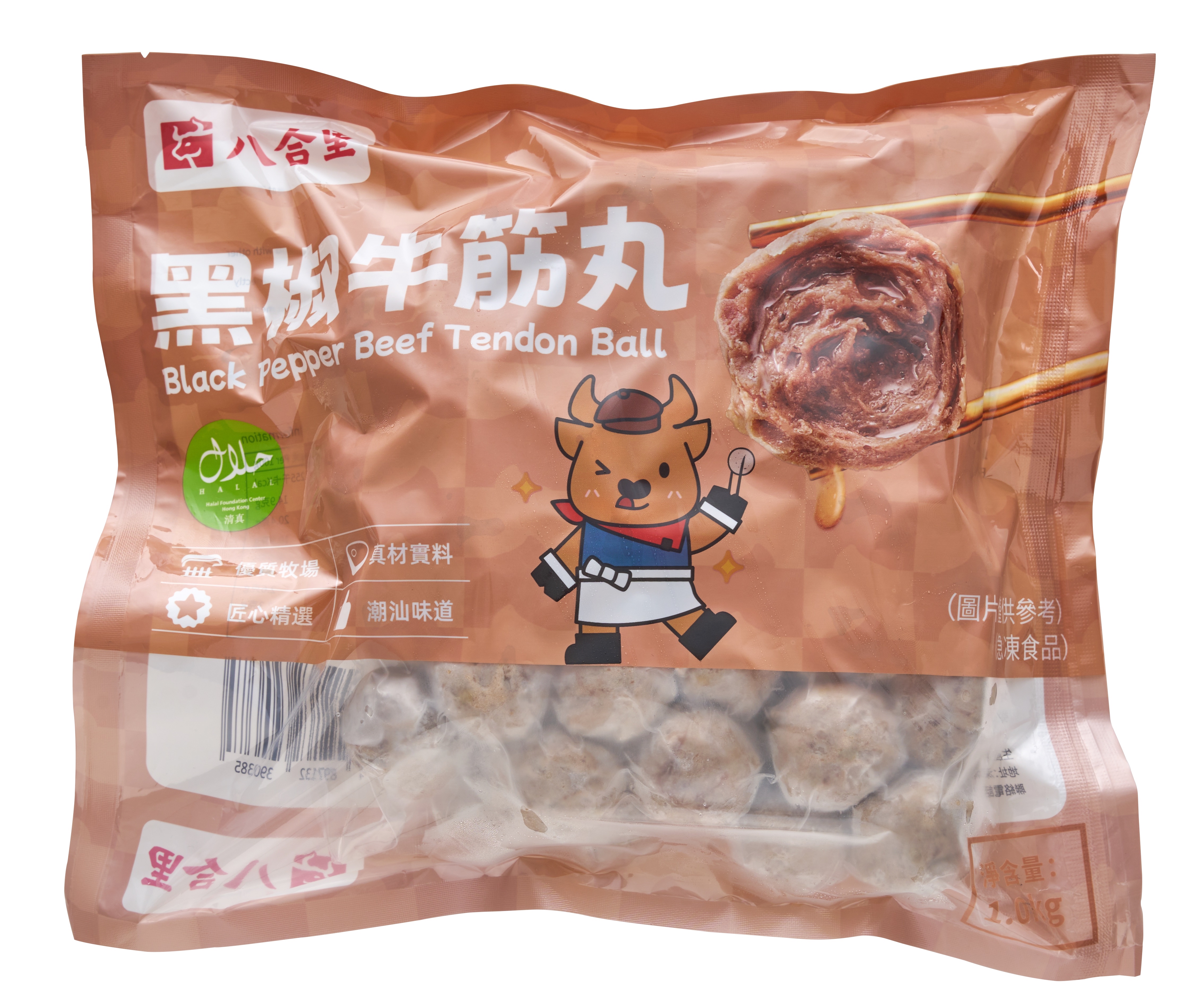 八合里黑椒牛筋丸1kg
