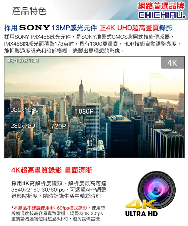 極致高清真4K UHD 行動電源造型微型針孔攝影機