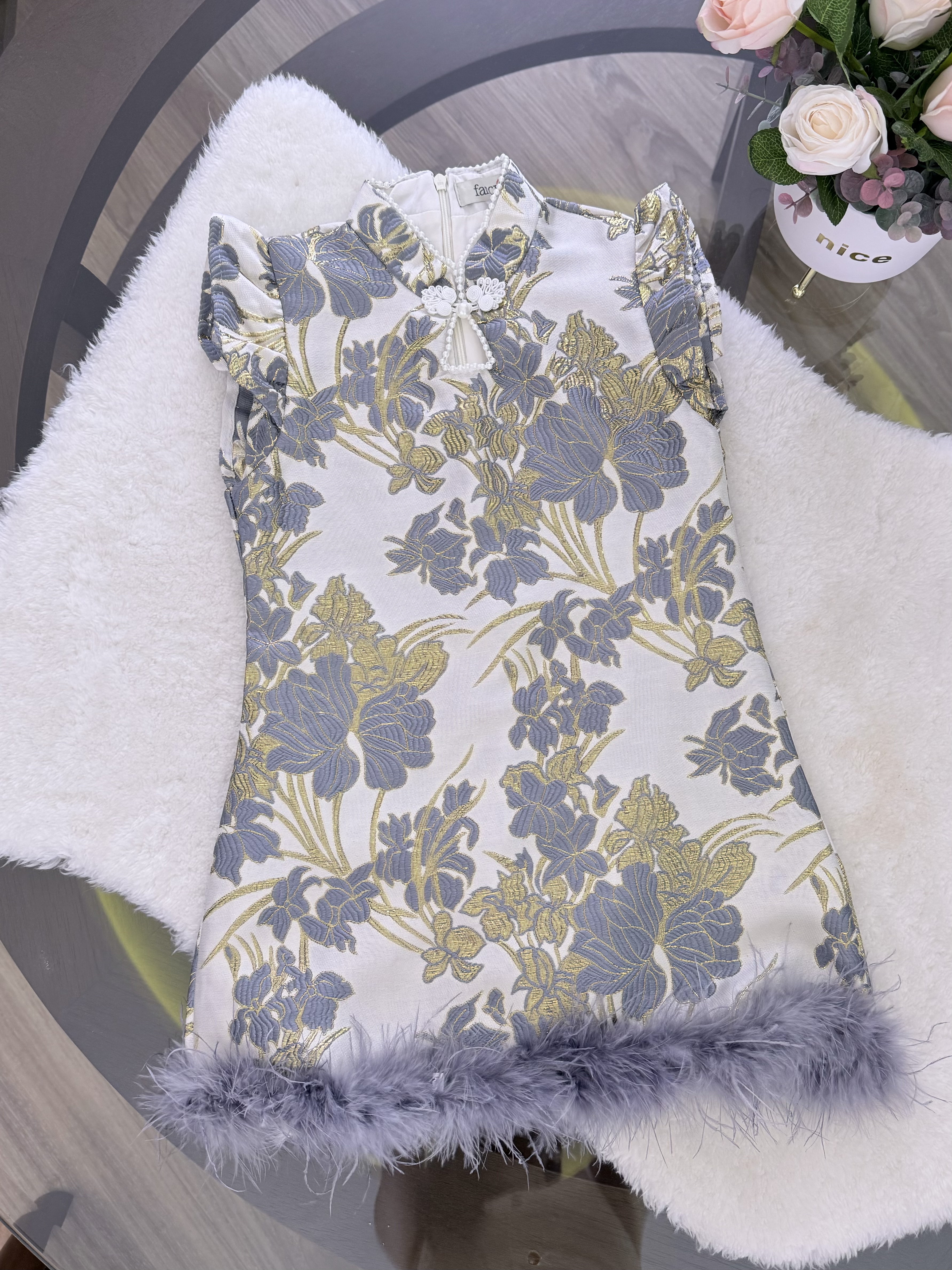 Andrea Oriental Furry Dress (Little Girl/Daughter)