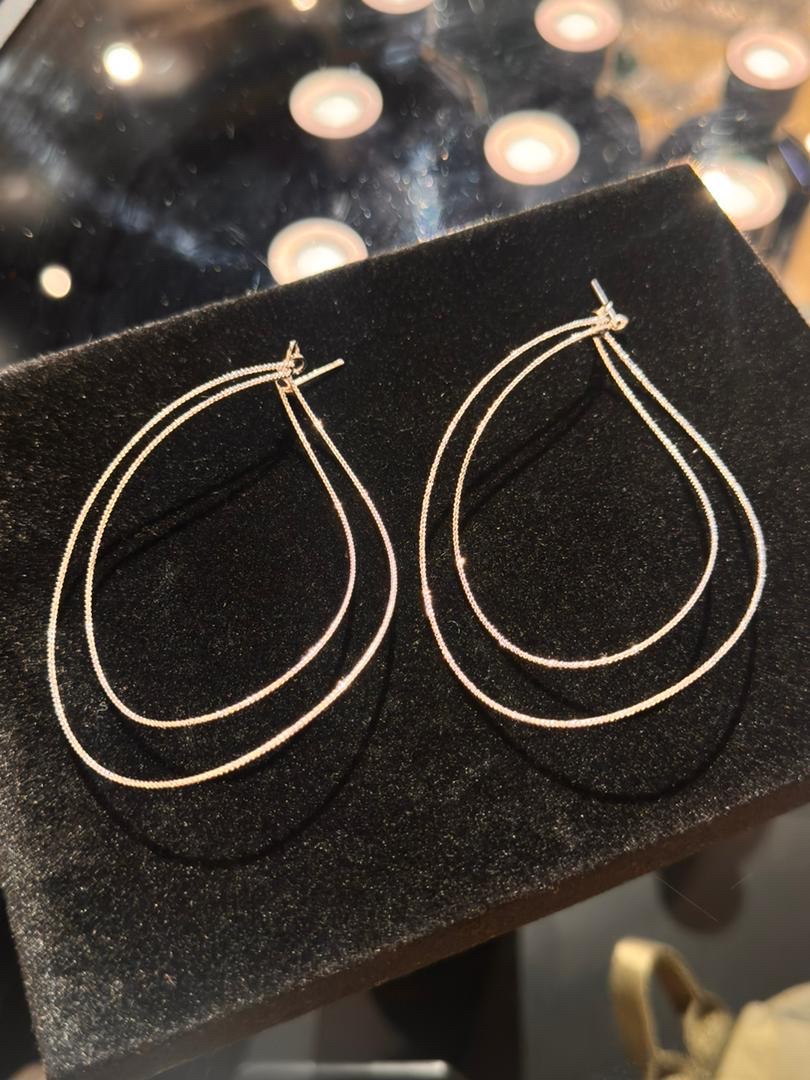 Eclat Double Loop Stud Earrings