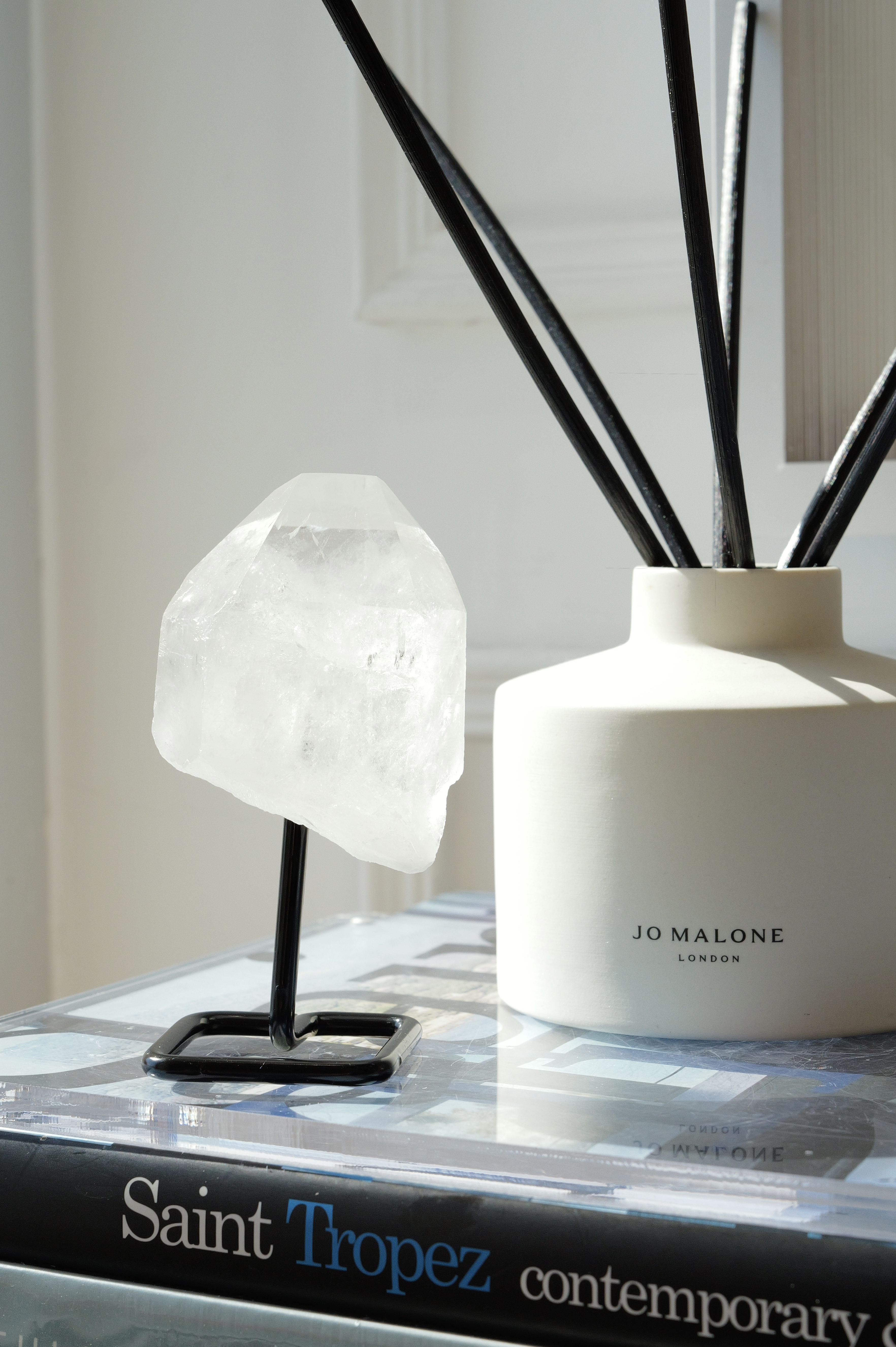 ༒11.7cm白水晶POINT連托架擺設༒ CS7037C8GF78-RA30*6as