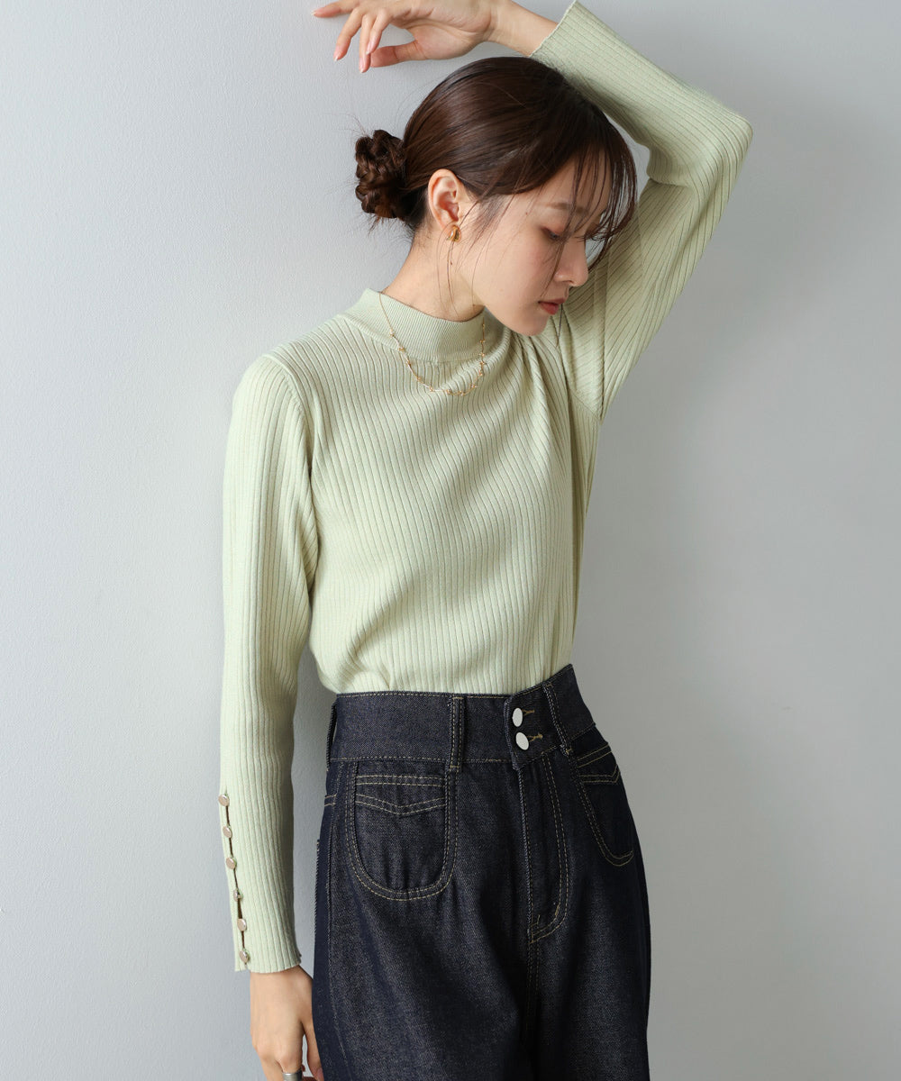 <JP> Blossom Button Ribbed Knit Top * 6色入 <預購>