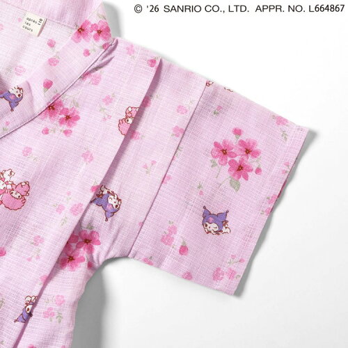 🆕【⭐訂購⭐】🌀 🇯🇵 日本直送 #Kitty / #Melody+#Kuromi 荷葉邊 喇叭袖 甚平+腰帶 三件套裝🌀 [ELDA-0083][260509]