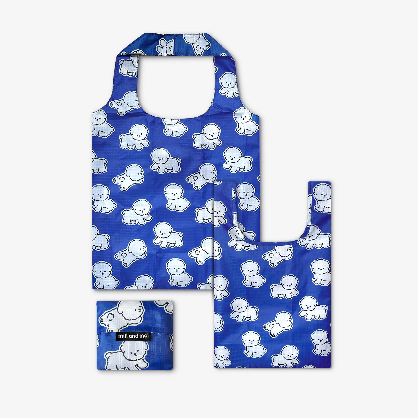 mill and moi Boshong Blue 可折疊購物袋