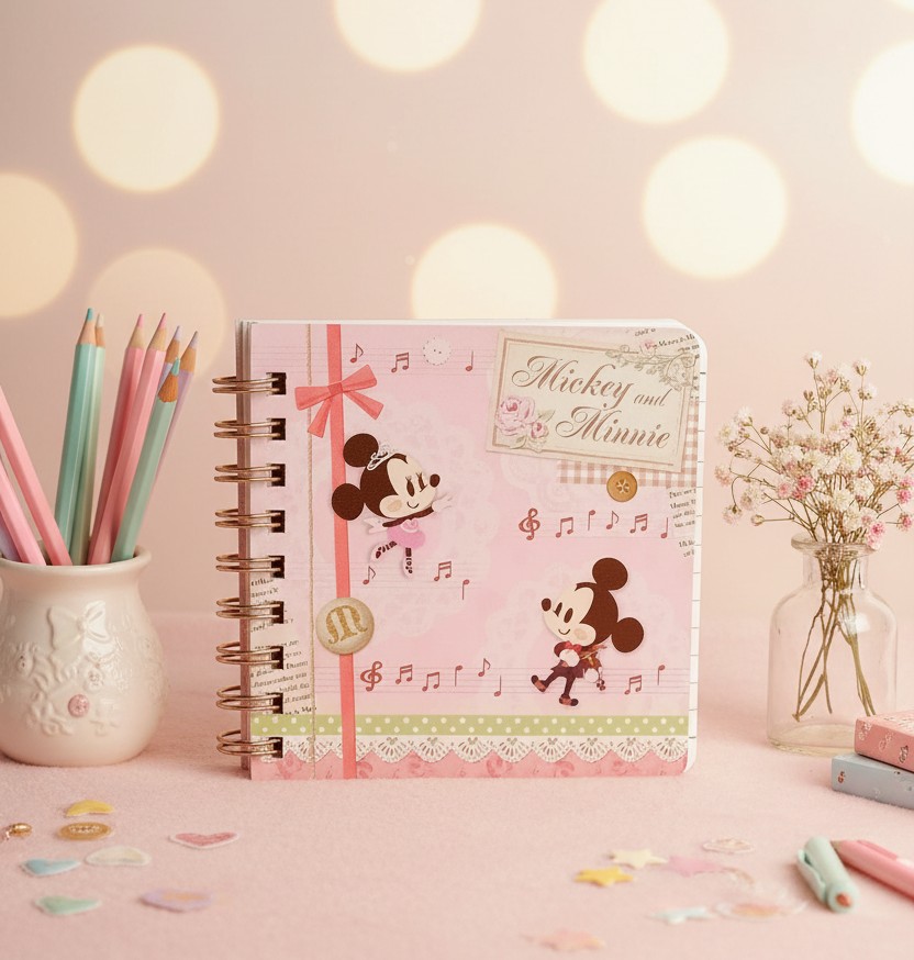線圈橫線筆記本 Mickey And Minnie Mouse  (S2018071)